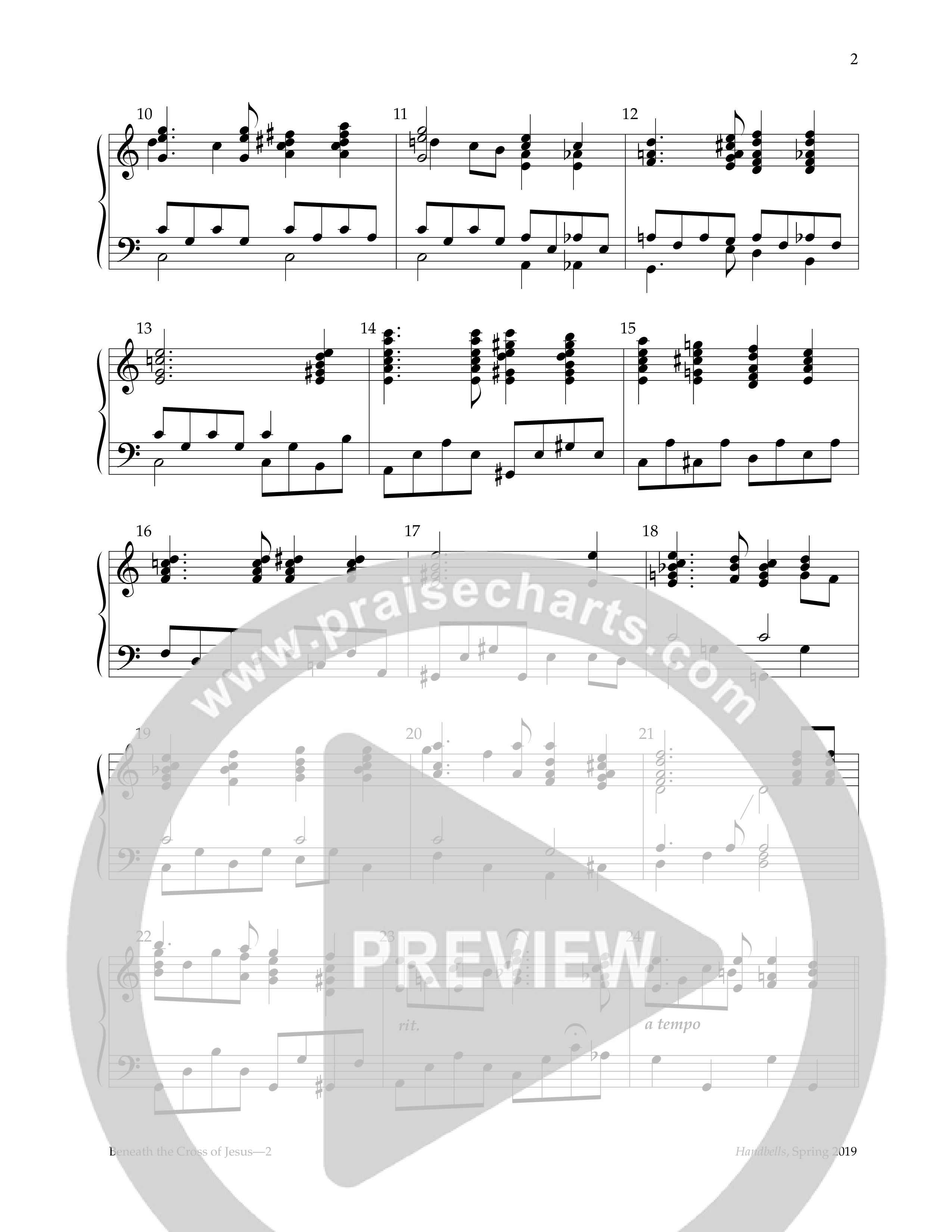 Beneath The Cross Of Jesus (with Sonata No. 8 Pathetique) (Handbells) Handbells (Lifeway Worship / Arr. Carl Seal)