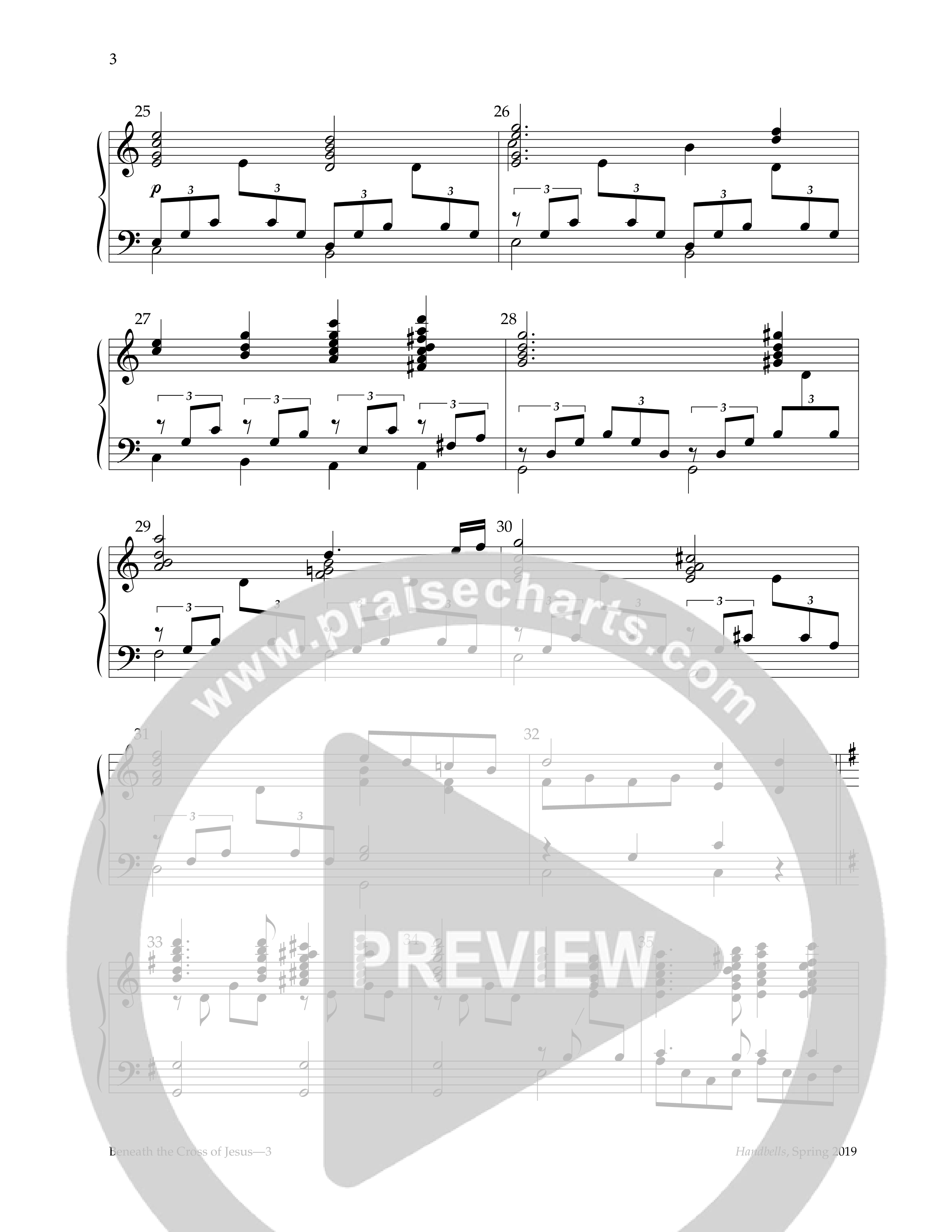 Beneath The Cross Of Jesus (with Sonata No. 8 Pathetique) (Handbells) Handbells (Lifeway Worship / Arr. Carl Seal)