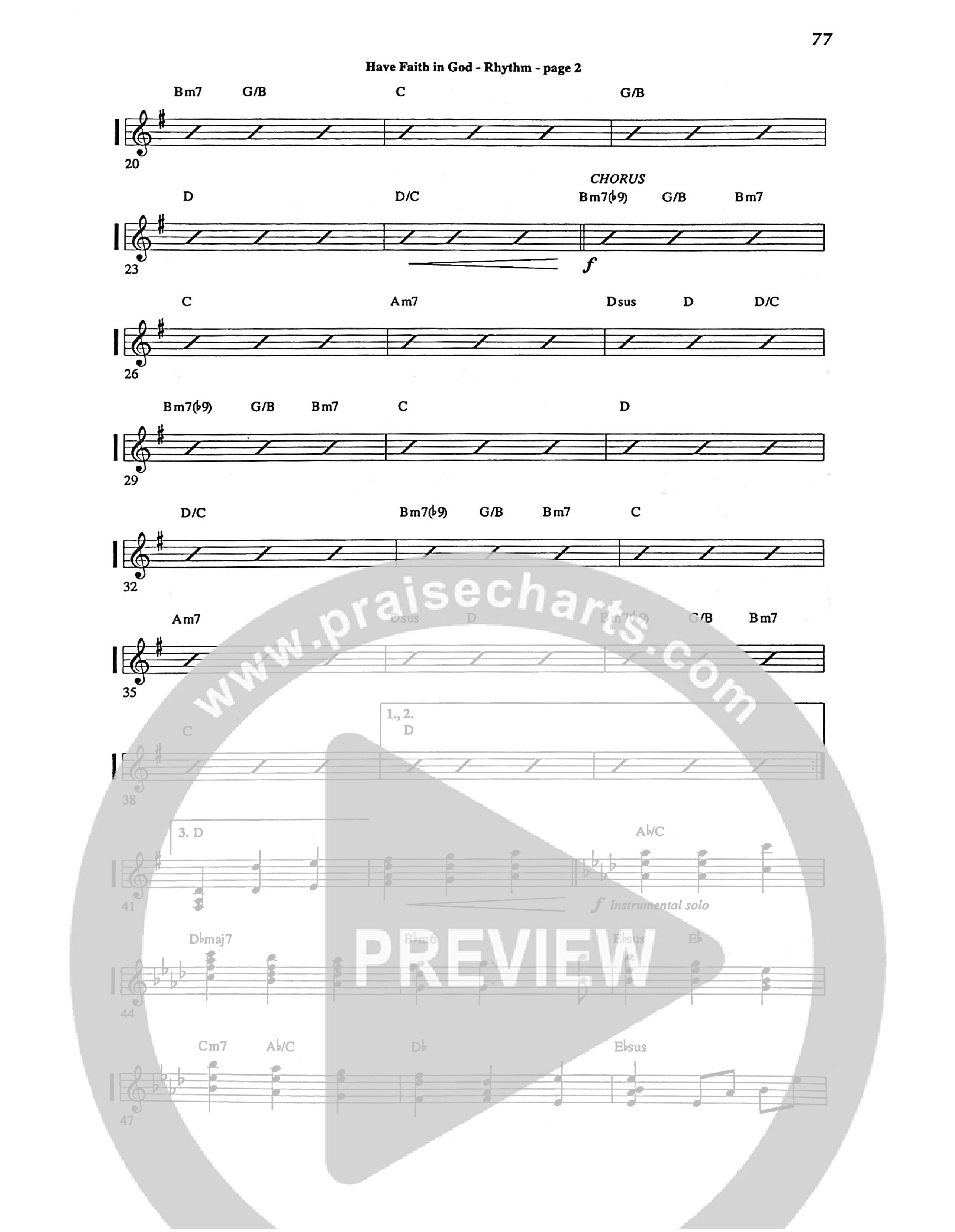 Have Faith In God Rhythm Chart (Geoff Bullock)