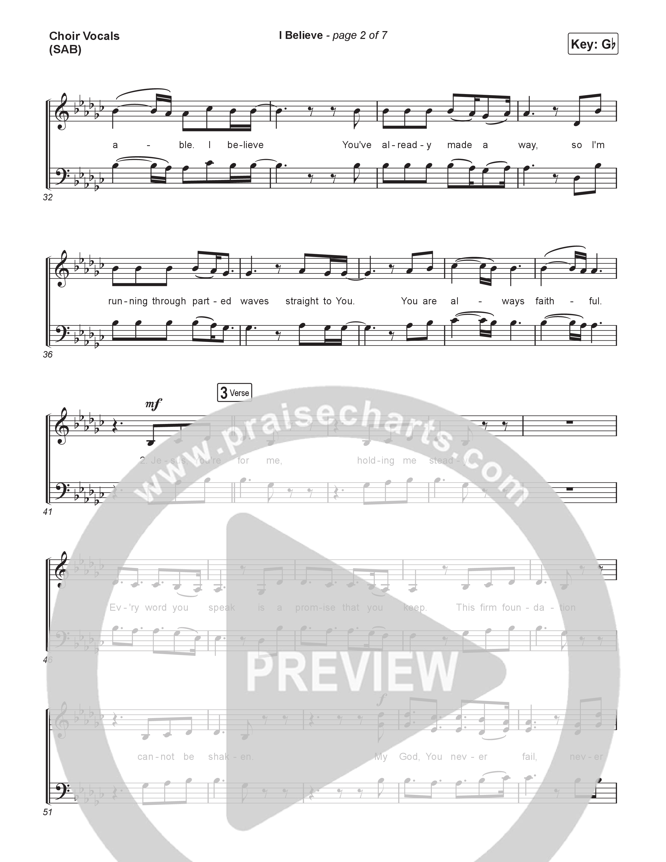 I Believe (Worship Choir/SAB) Choir Sheet (SAB) (Charity Gayle / Arr. Luke Gambill)