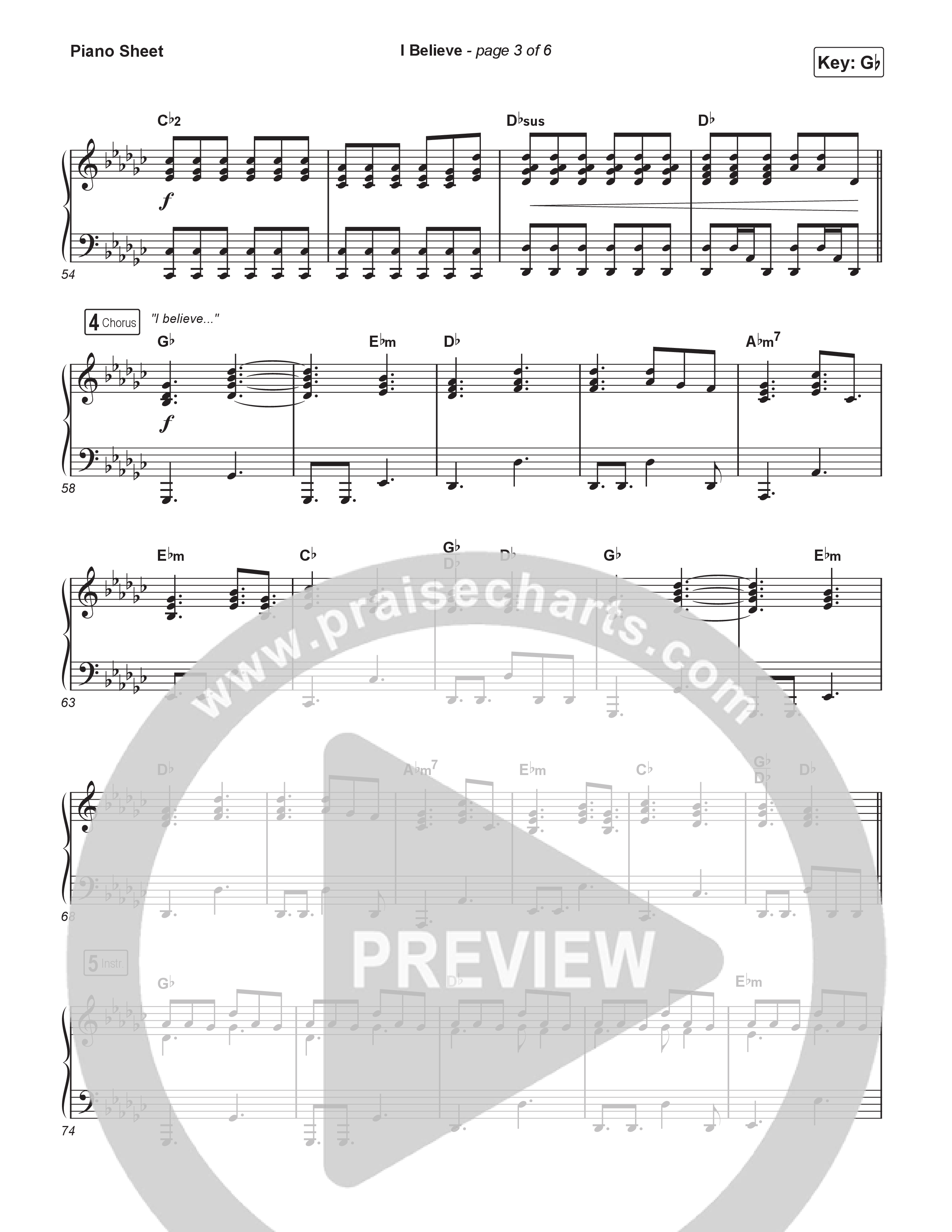 I Believe (Worship Choir/SAB) Piano Sheet (Charity Gayle / Arr. Luke Gambill)