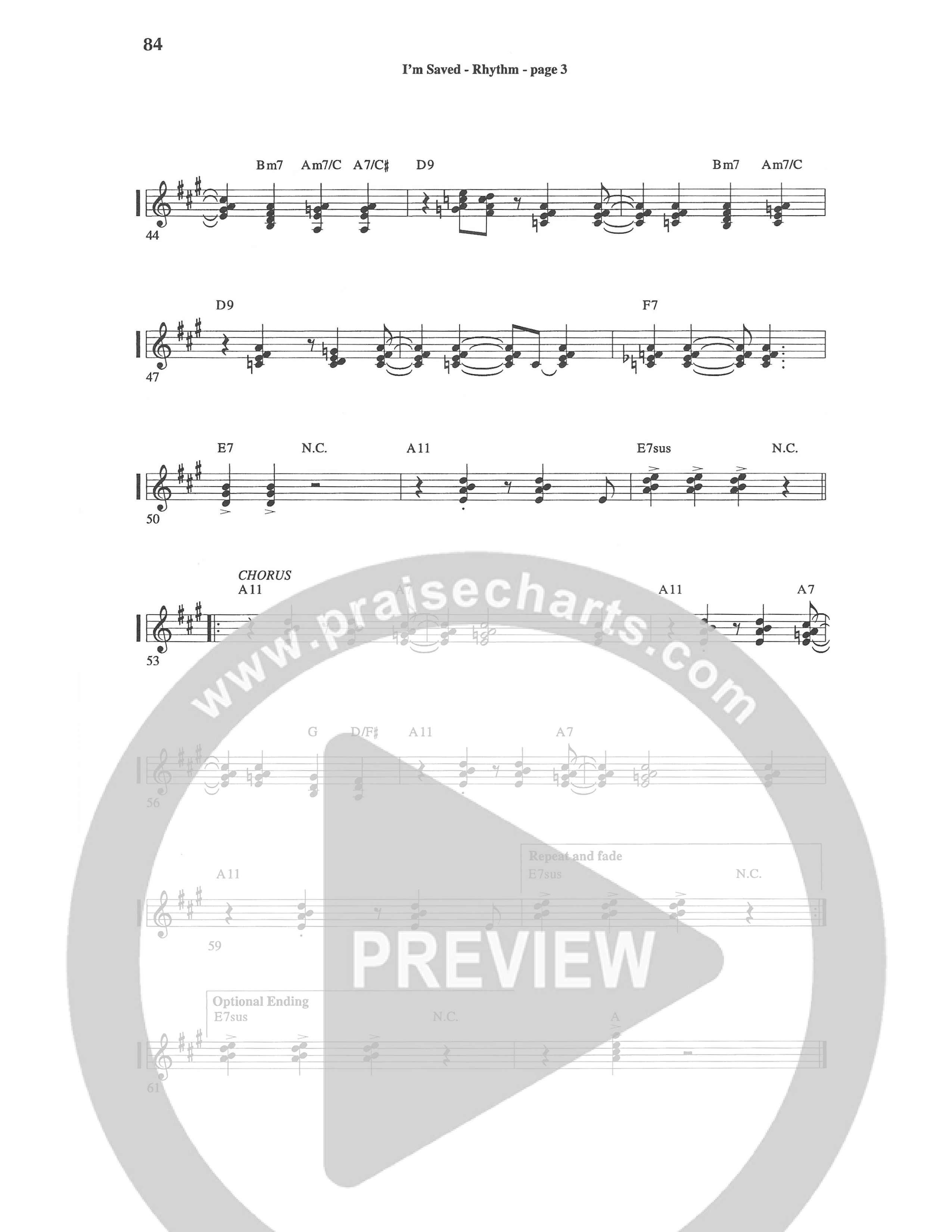 I'm Saved Rhythm Chart (Geoff Bullock)