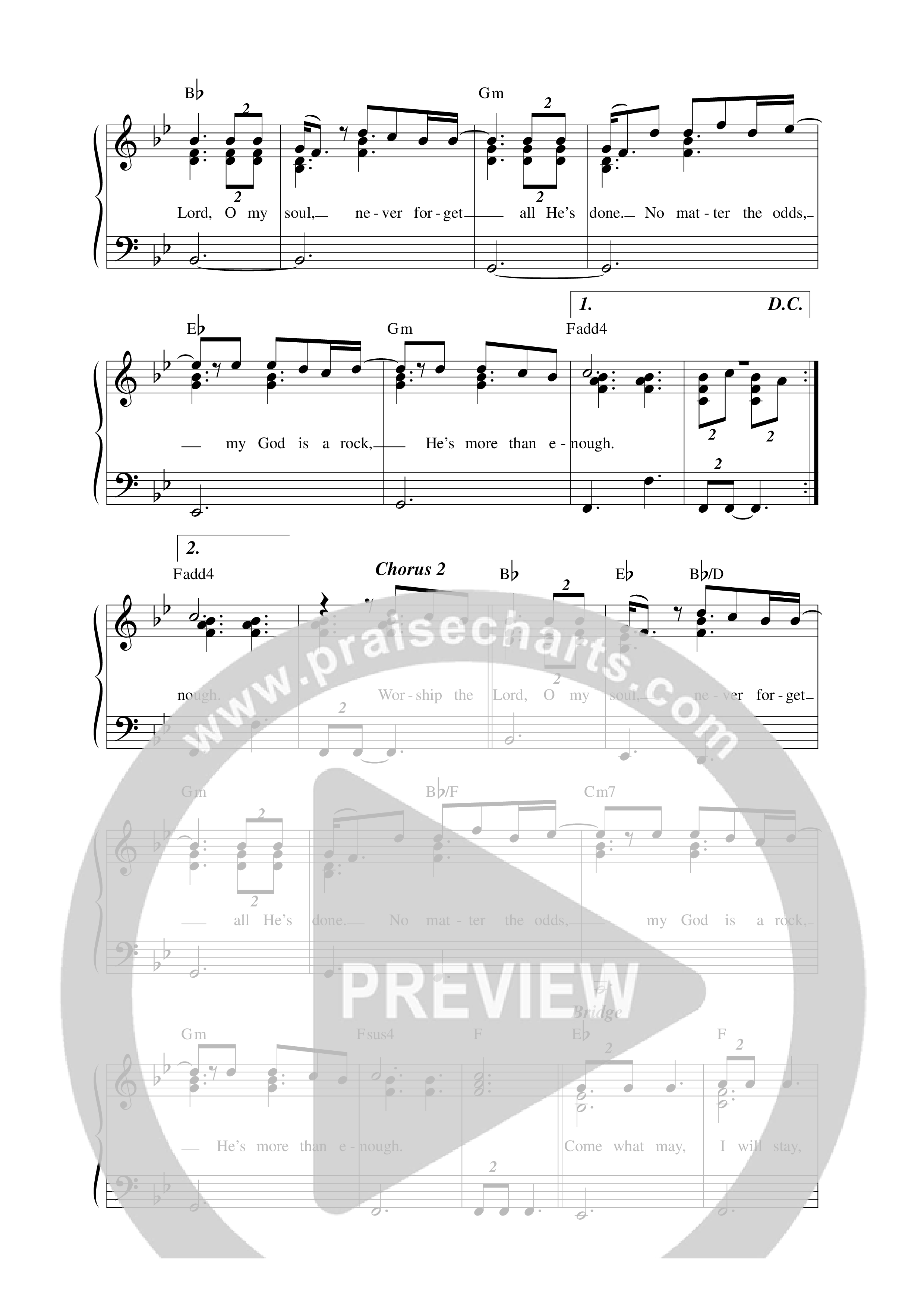 One Thing Lead Sheet Melody (ICF Worship)