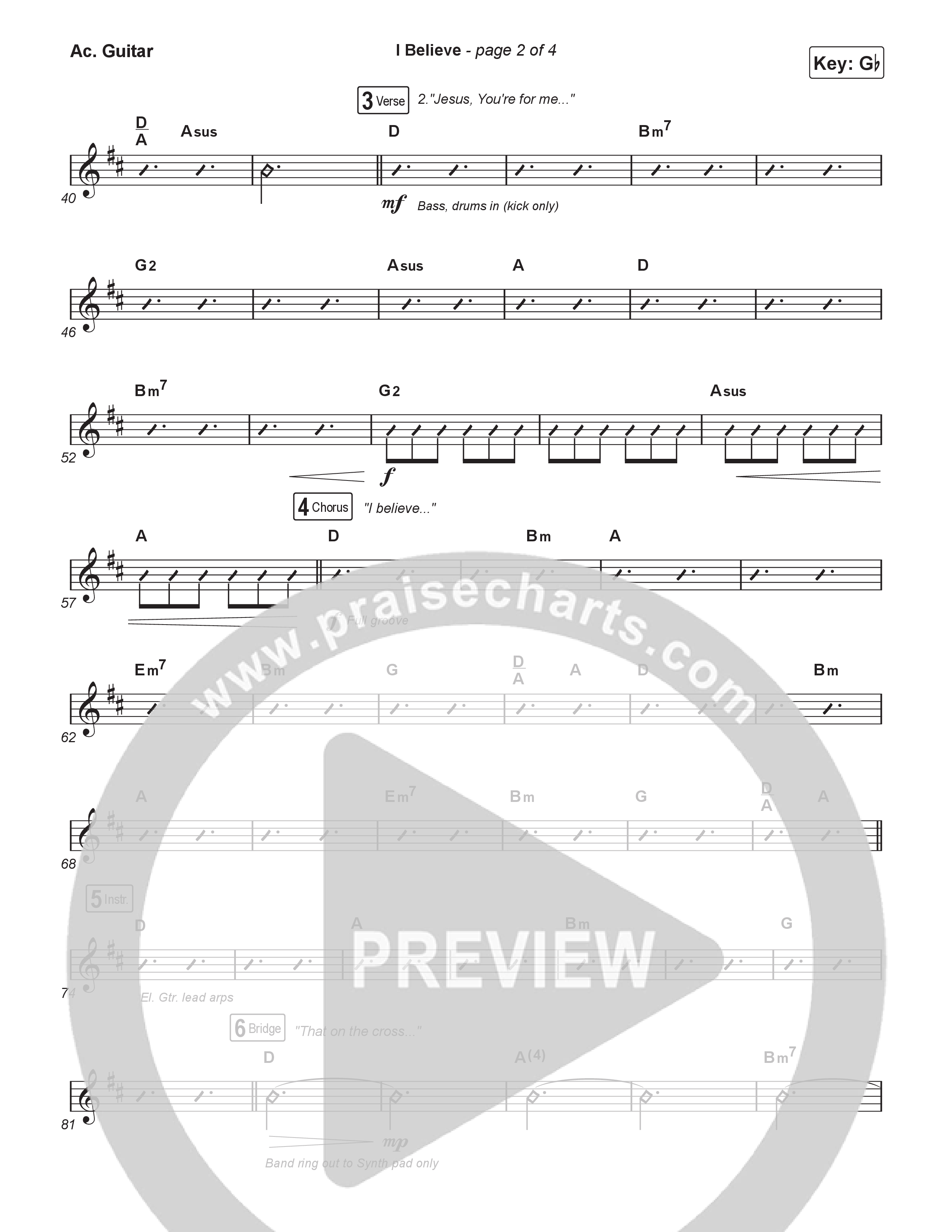 I Believe (Sing It Now) Acoustic Guitar (Charity Gayle / Arr. Luke Gambill)