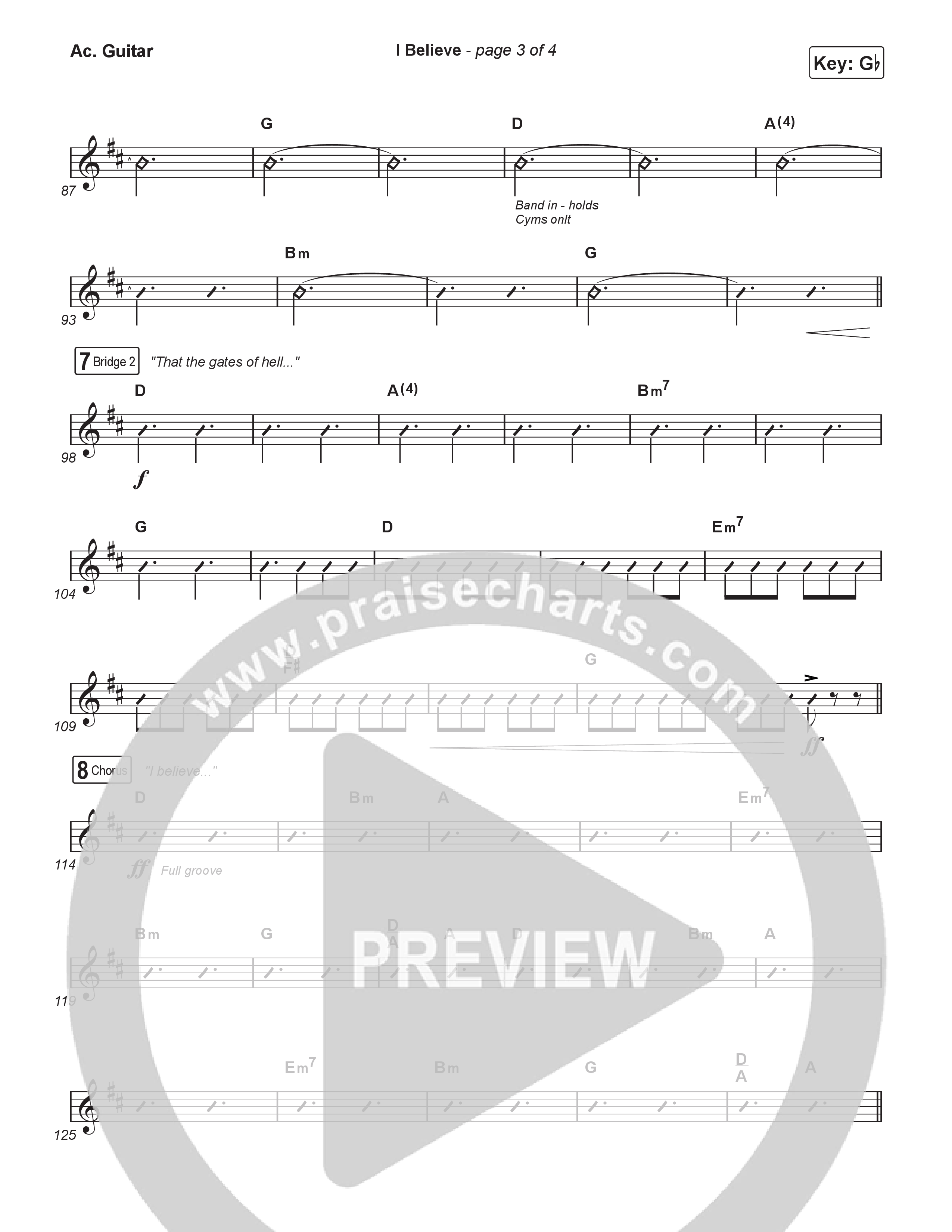 I Believe (Sing It Now) Acoustic Guitar (Charity Gayle / Arr. Luke Gambill)