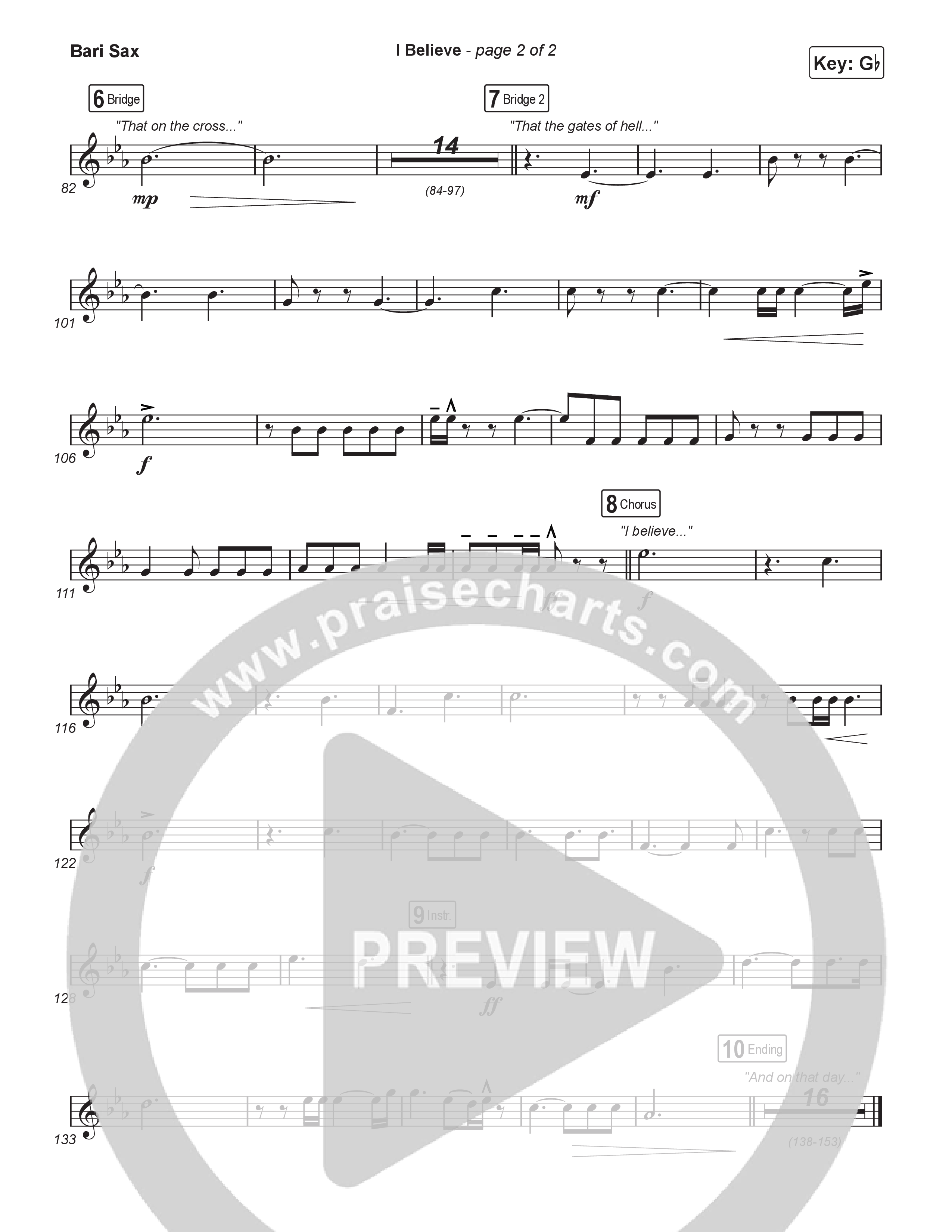 I Believe (Sing It Now) Bari Sax (Charity Gayle / Arr. Luke Gambill)