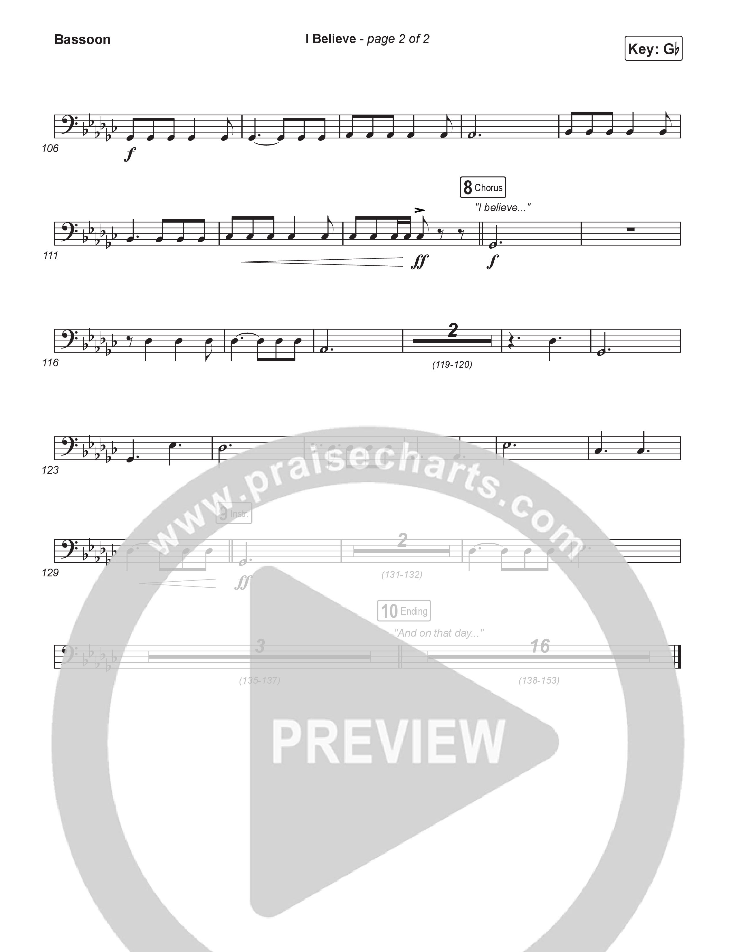 I Believe (Sing It Now) Bassoon (Charity Gayle / Arr. Luke Gambill)