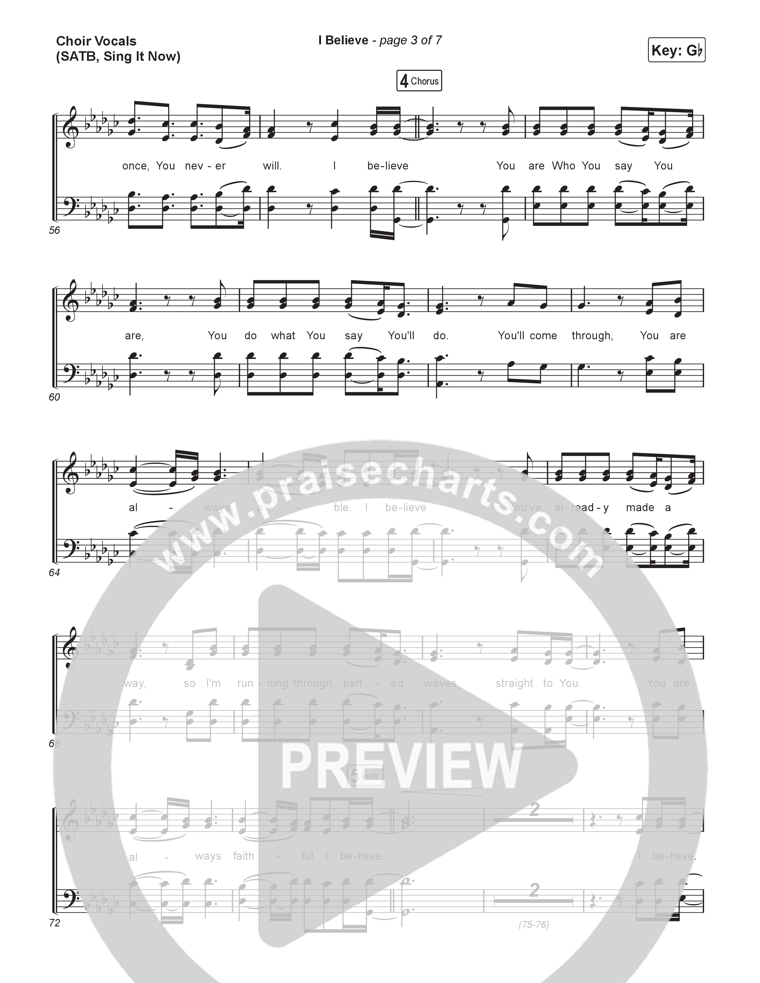 I Believe (Sing It Now) Choir Sheet (SATB) (Charity Gayle / Arr. Luke Gambill)