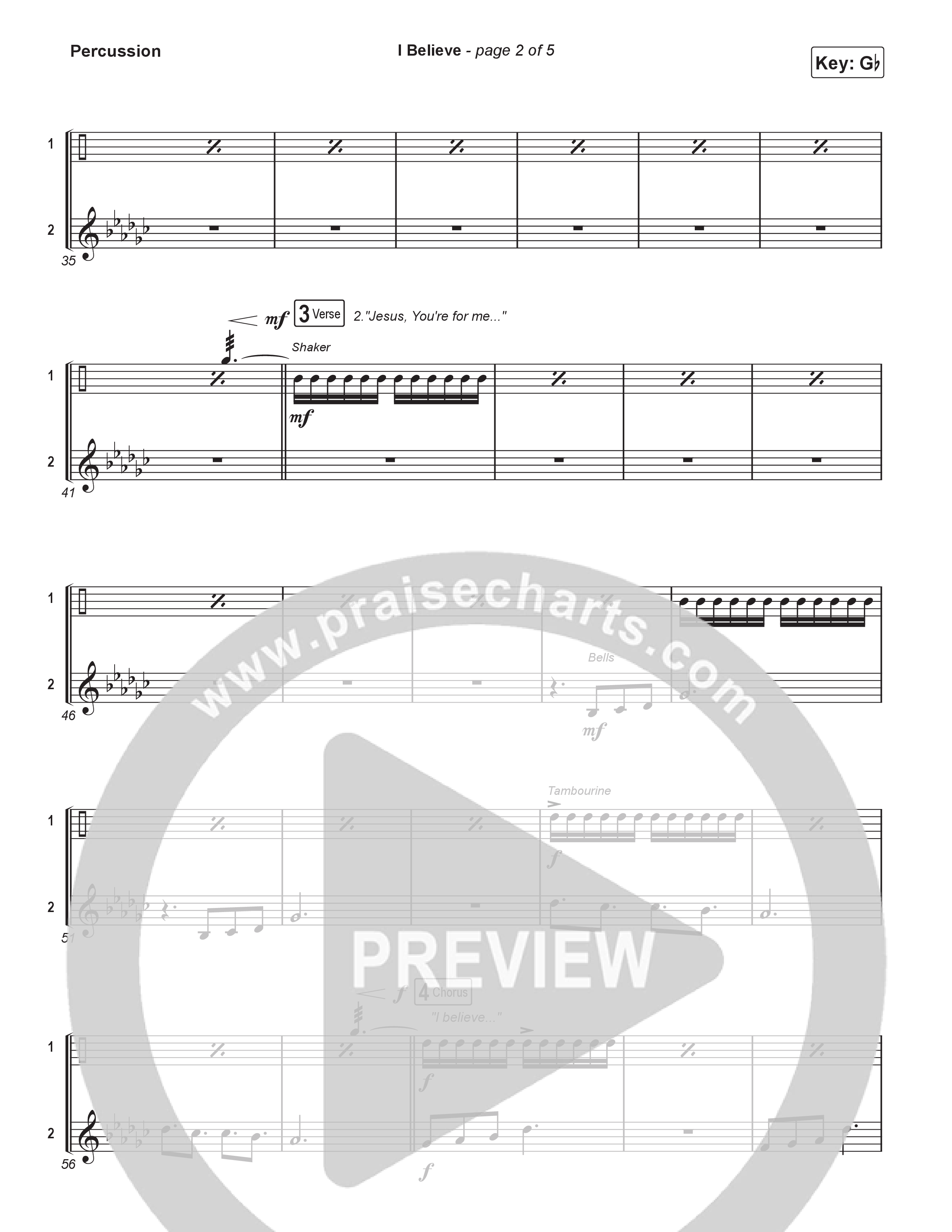 I Believe (Sing It Now) Percussion (Charity Gayle / Arr. Luke Gambill)