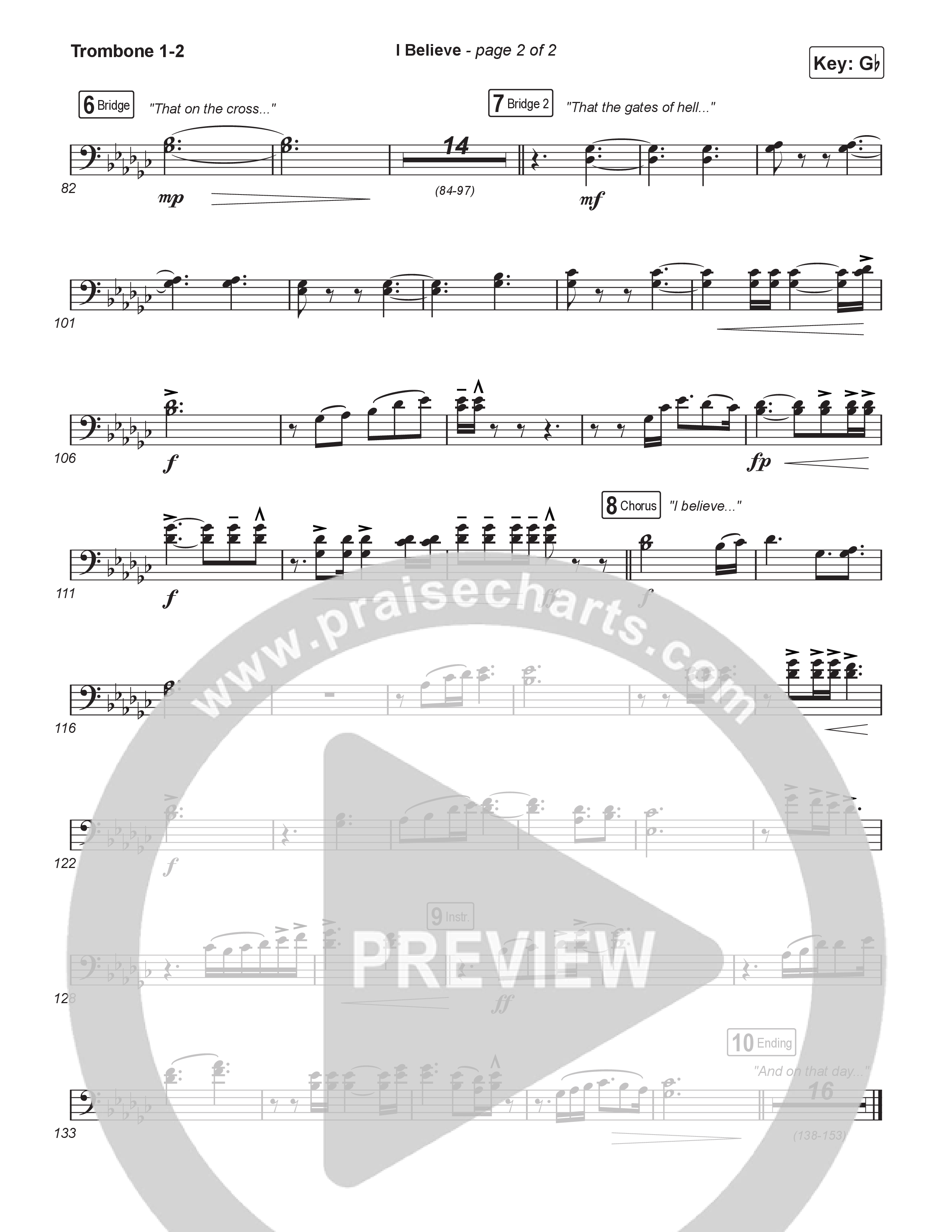 I Believe (Sing It Now) Trombone 1/2 (Charity Gayle / Arr. Luke Gambill)