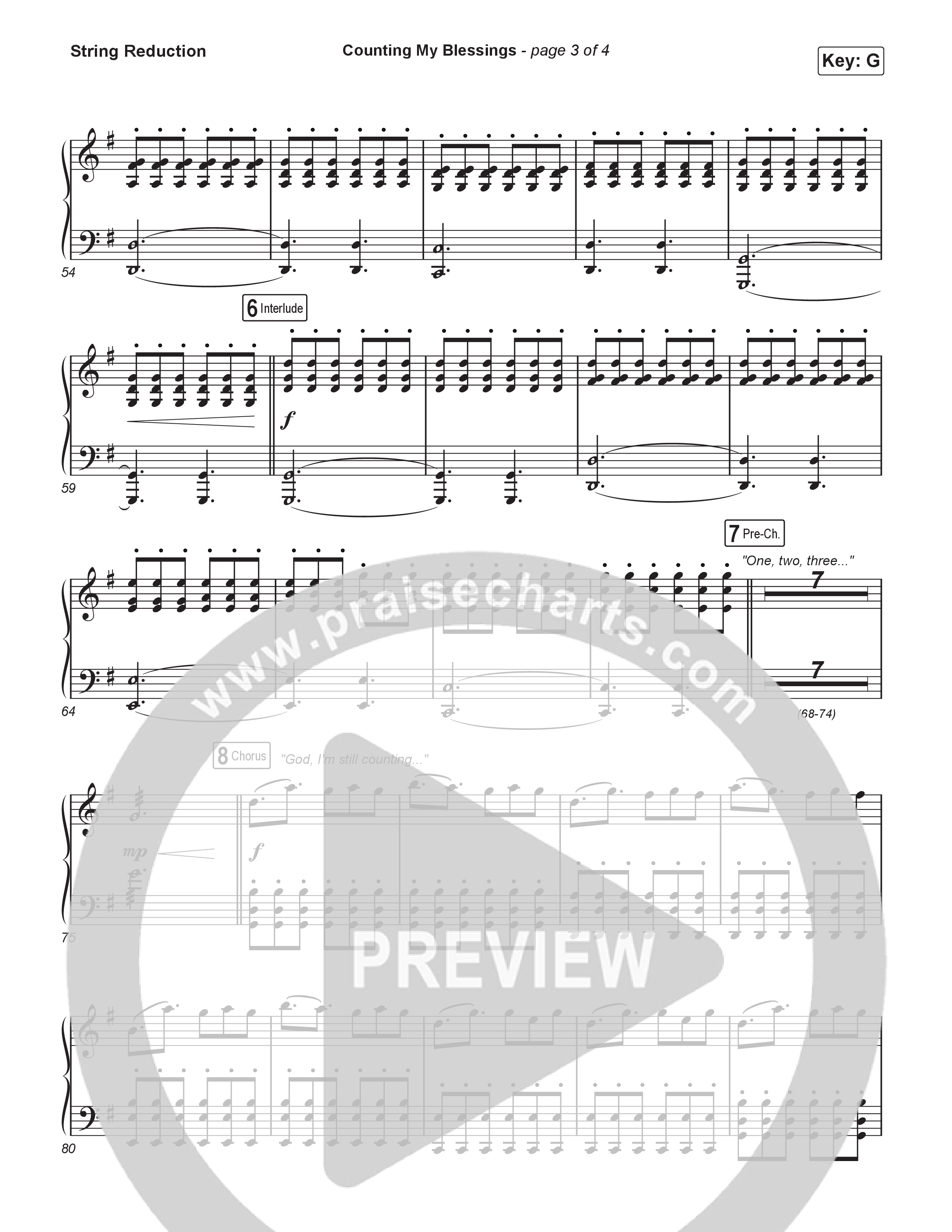 Counting My Blessings (Choral Anthem SATB) String Reduction (Seph Schlueter / Matt Maher / Arr. Luke Gambill)