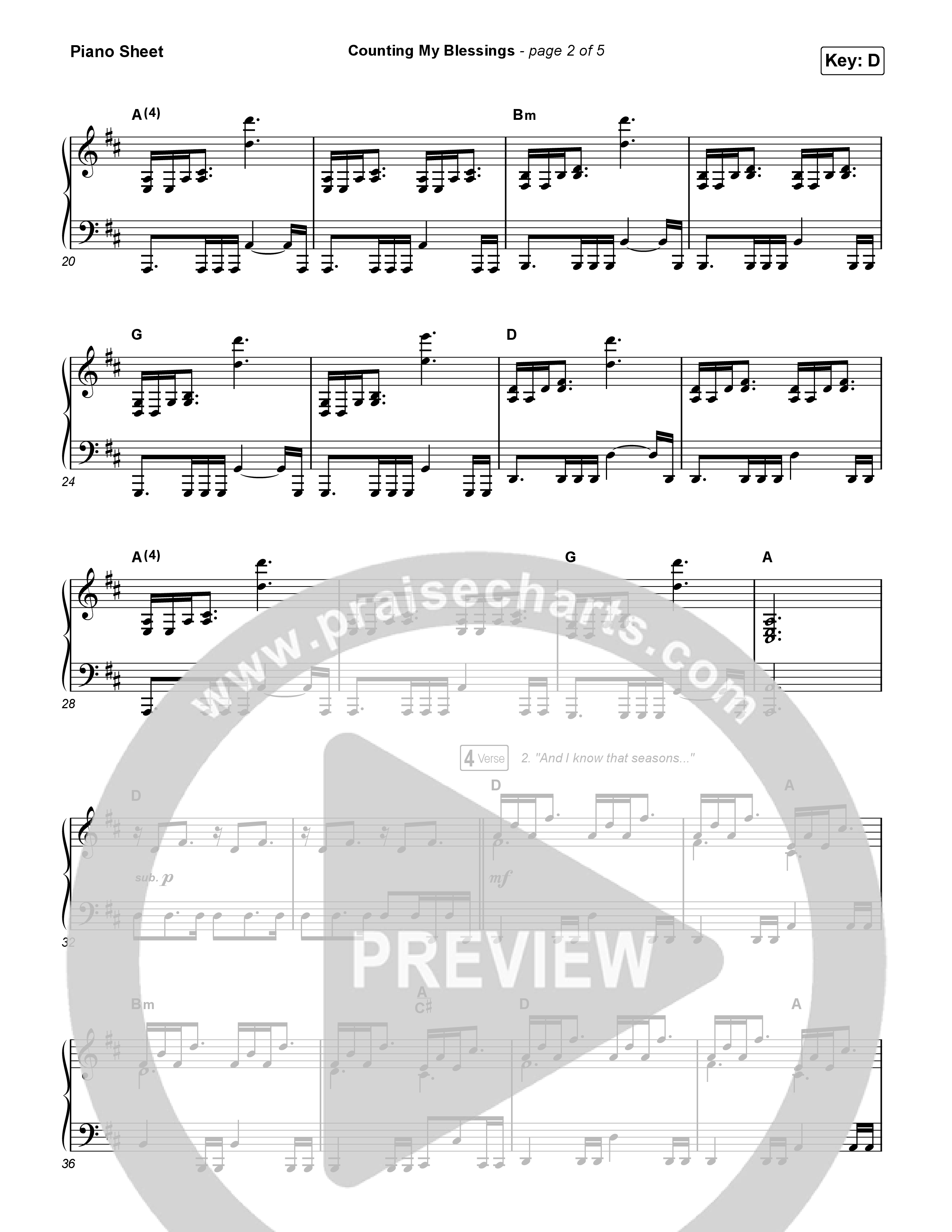 Counting My Blessings (Worship Choir/SAB) Piano Sheet (Seph Schlueter / Matt Maher / Arr. Luke Gambill)