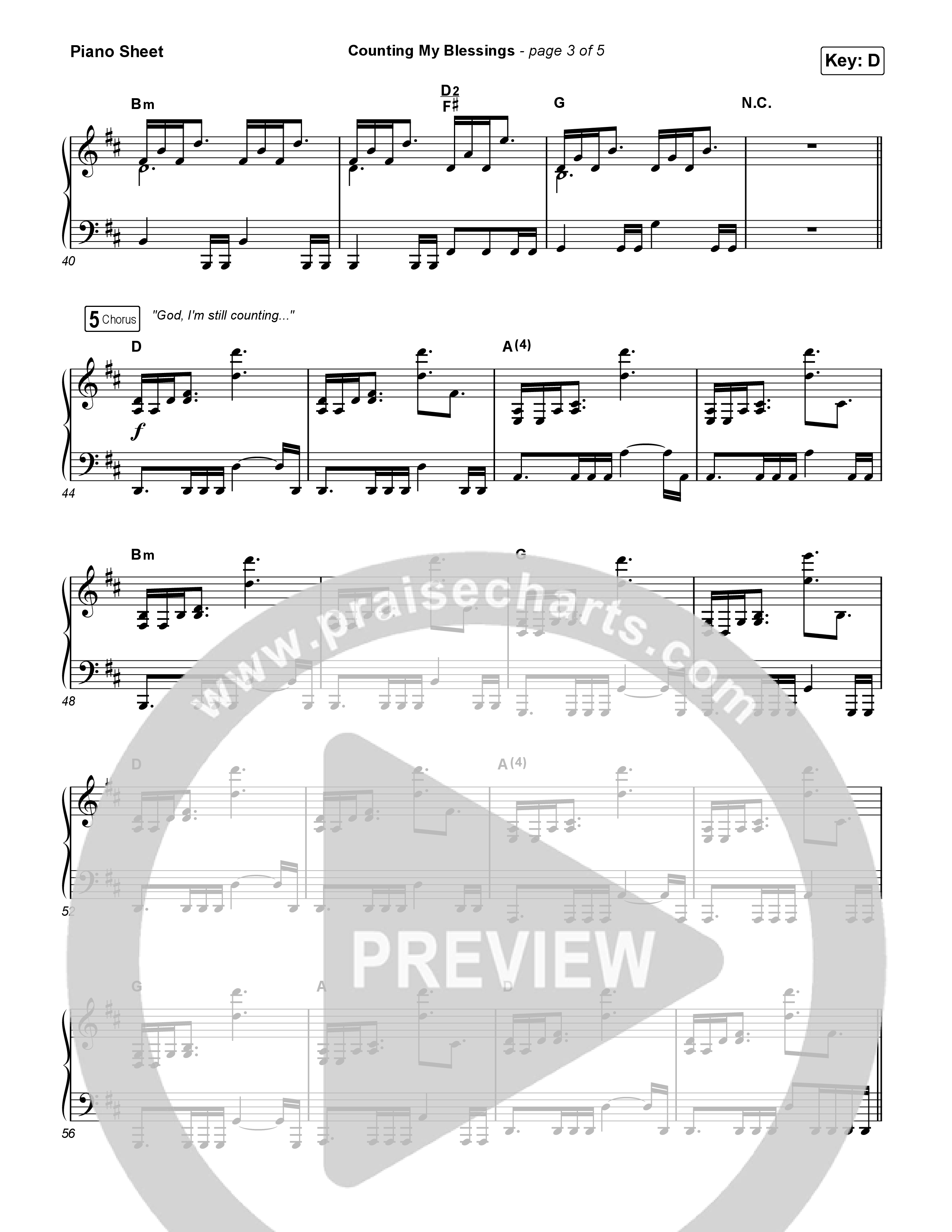 Counting My Blessings (Worship Choir/SAB) Piano Sheet (Seph Schlueter / Matt Maher / Arr. Luke Gambill)