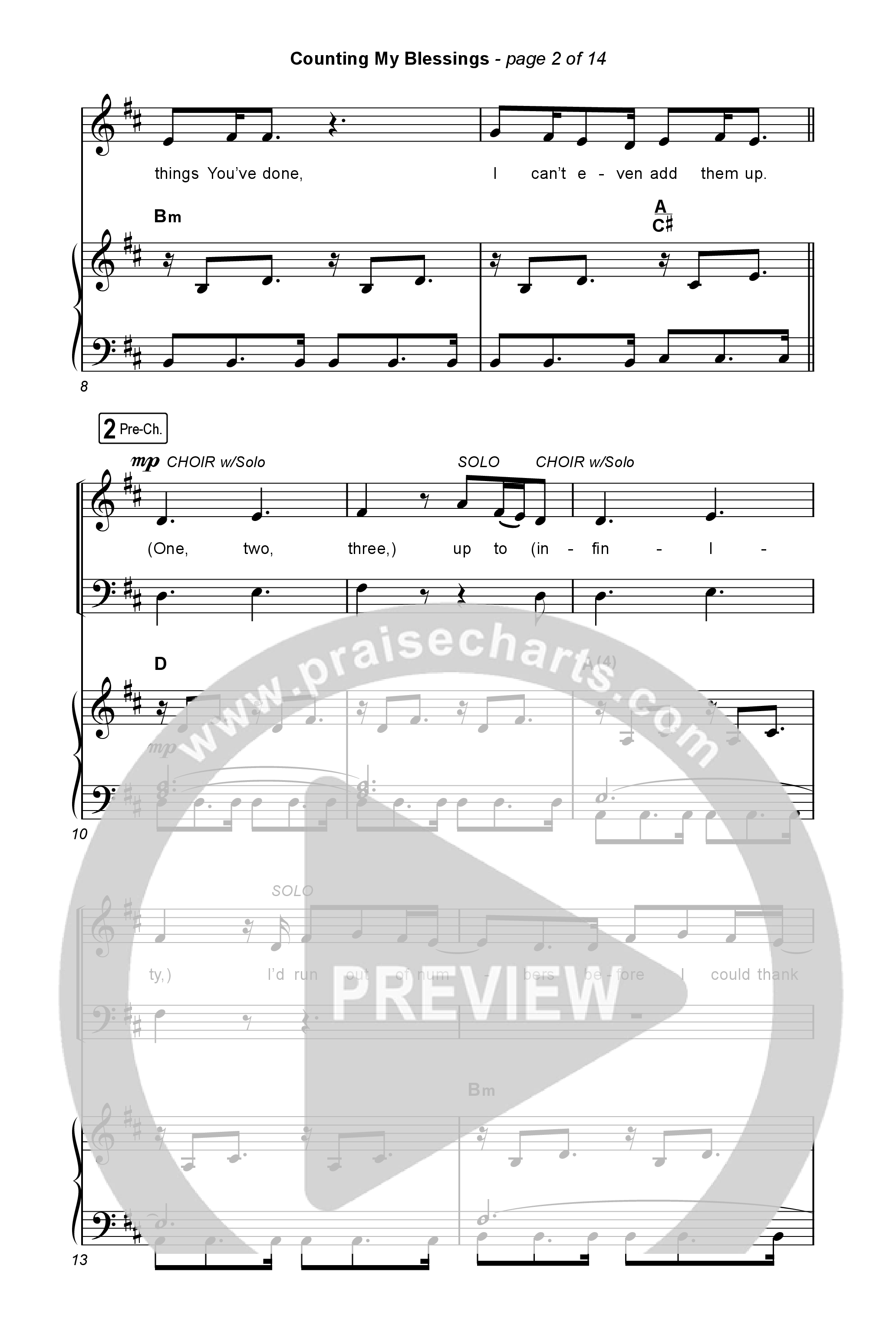 Counting My Blessings (Sing It Now) Octavo (SATB & Pno) (Seph Schlueter / Matt Maher / Arr. Luke Gambill)