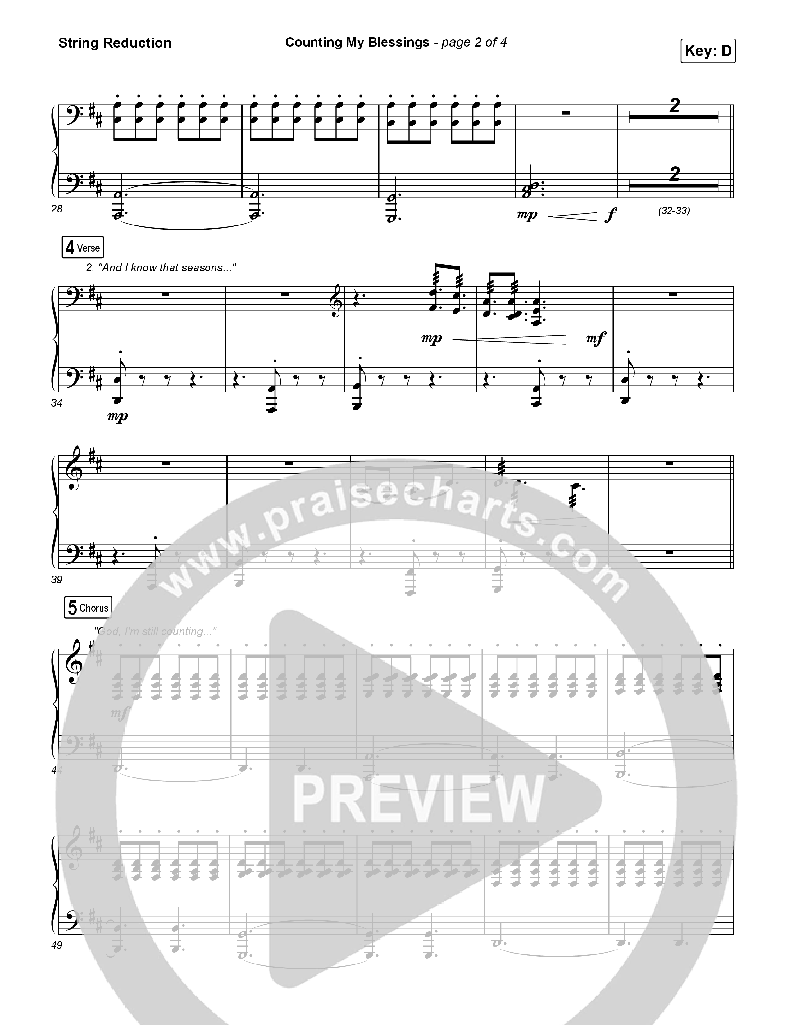 Counting My Blessings (Sing It Now) String Reduction (Seph Schlueter / Matt Maher / Arr. Luke Gambill)