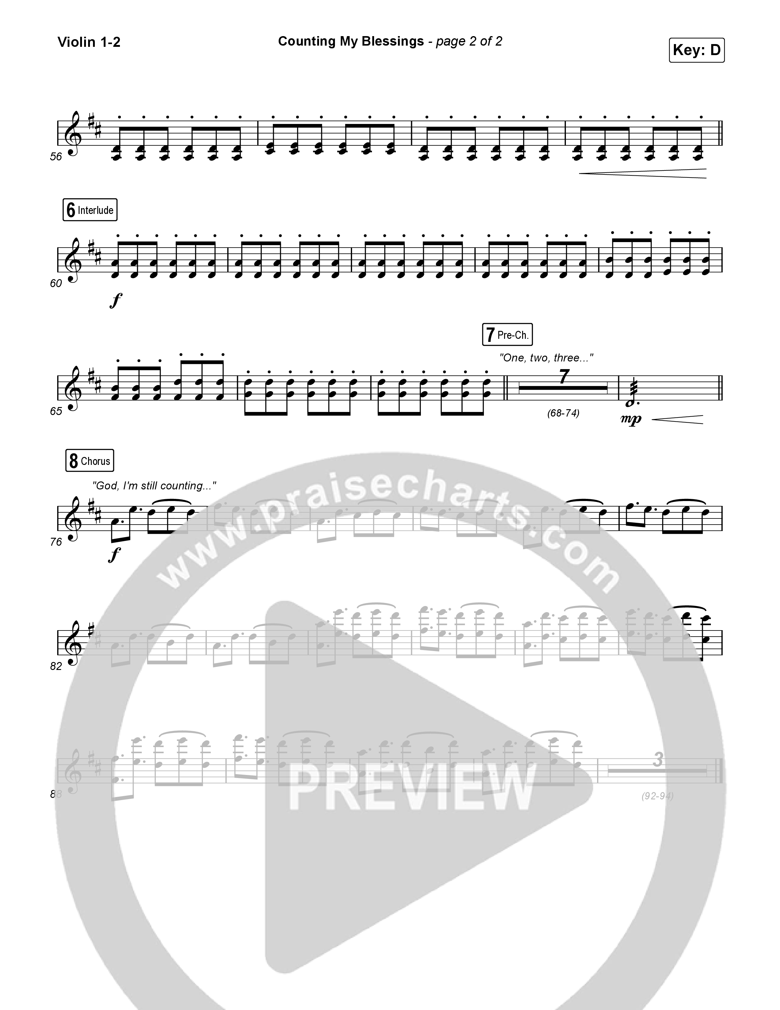 Counting My Blessings (Sing It Now) String Pack (Seph Schlueter / Matt Maher / Arr. Luke Gambill)