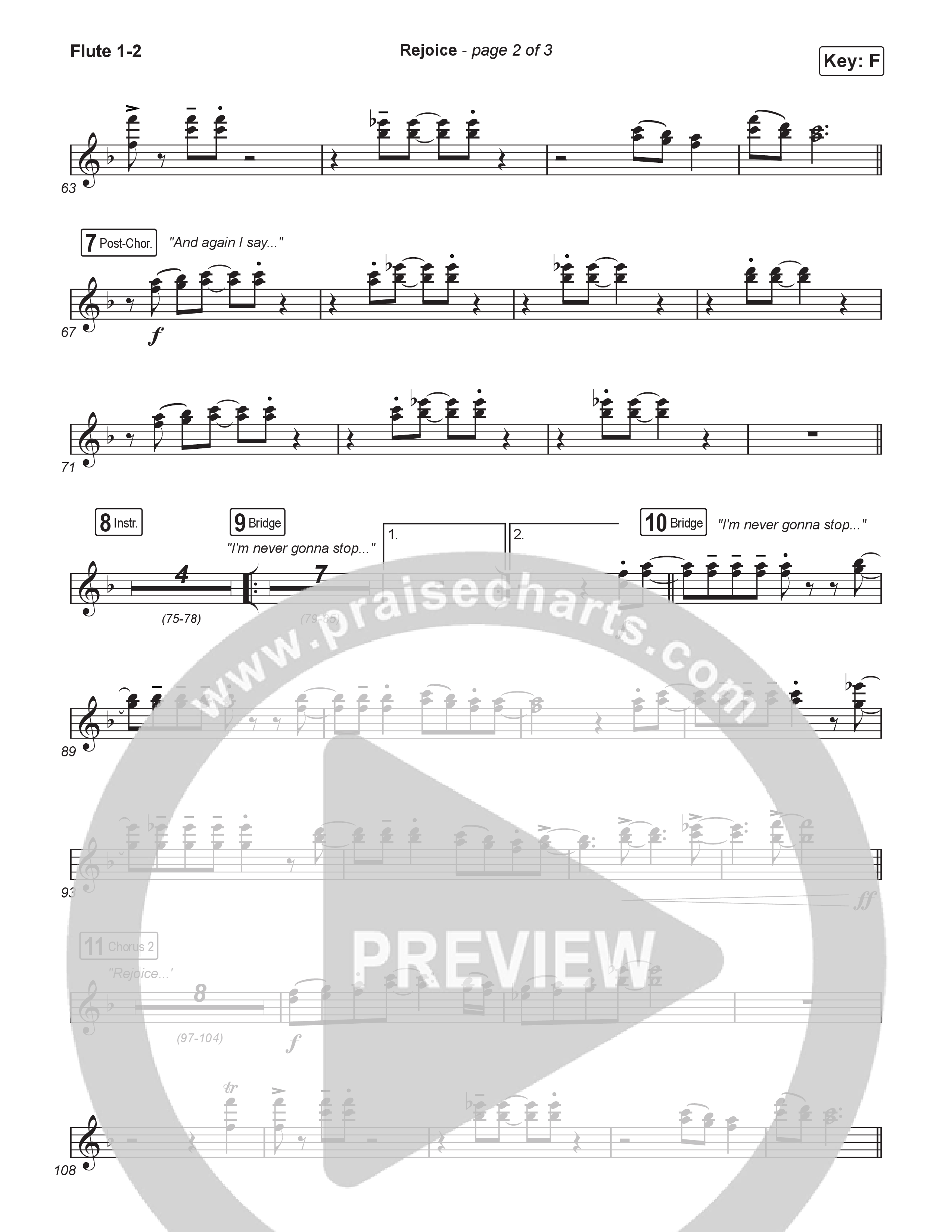 Rejoice (Choral Anthem SATB) Flute 1,2 (Charity Gayle / Arr. Luke Gambill)