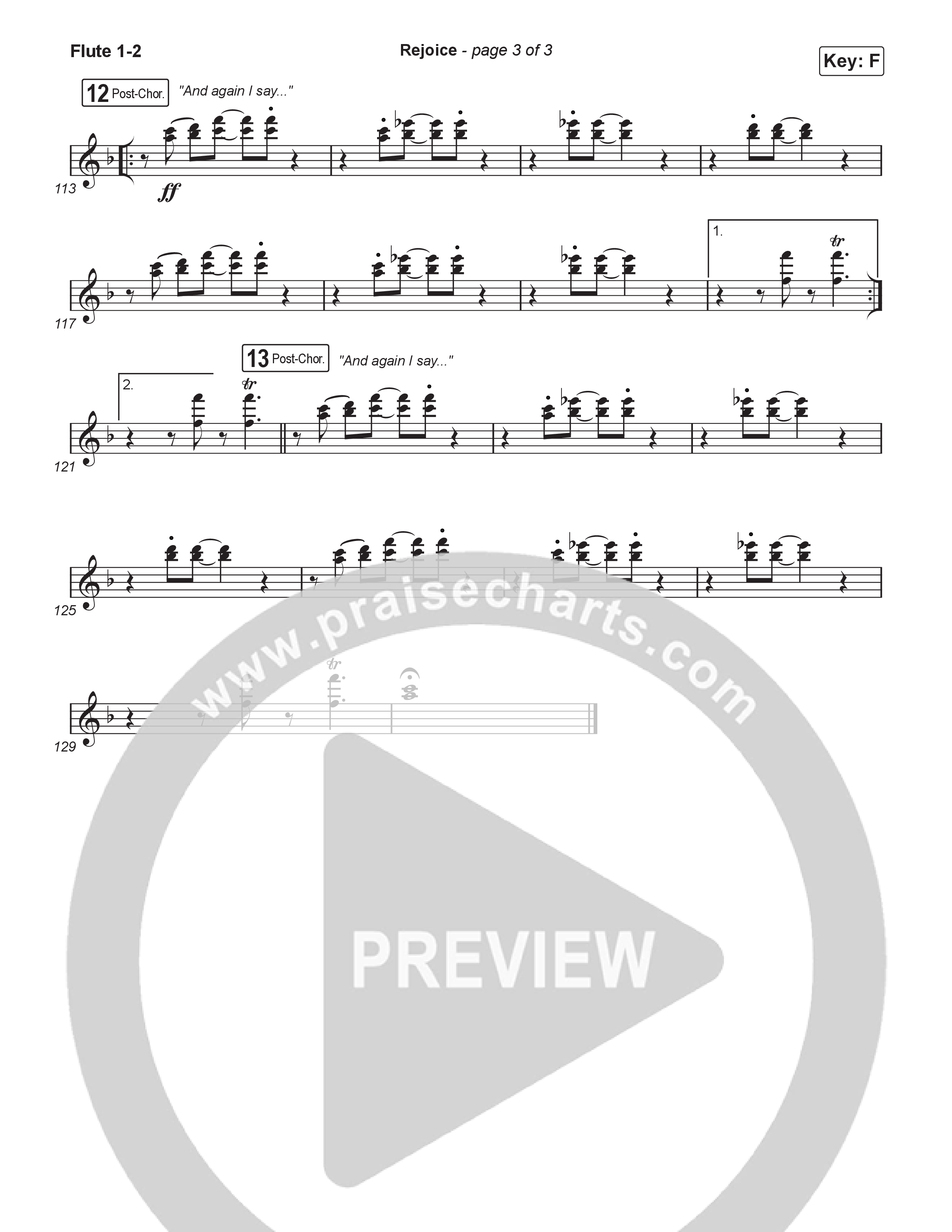 Rejoice (Choral Anthem SATB) Flute 1,2 (Charity Gayle / Arr. Luke Gambill)