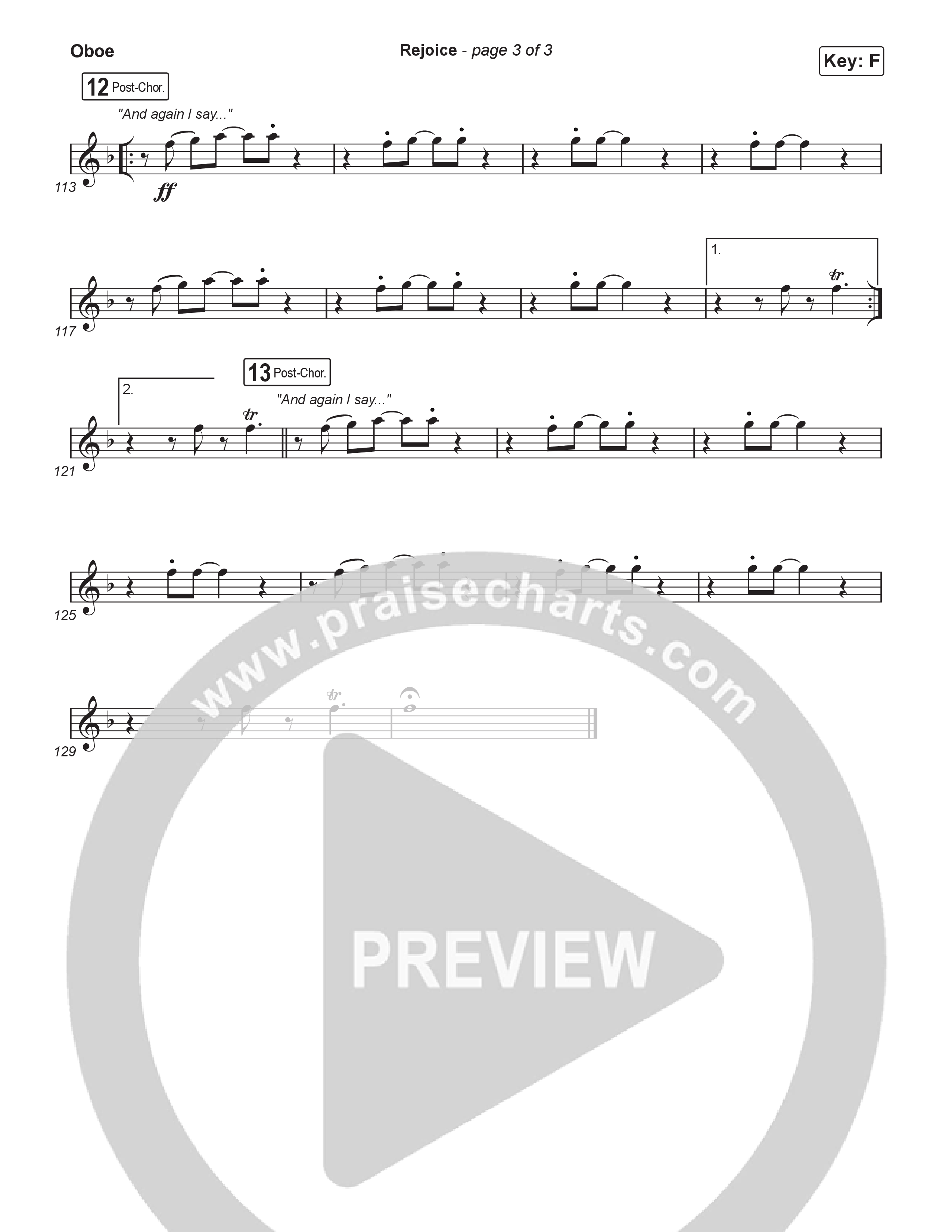 Rejoice (Choral Anthem SATB) Oboe (Charity Gayle / Arr. Luke Gambill)
