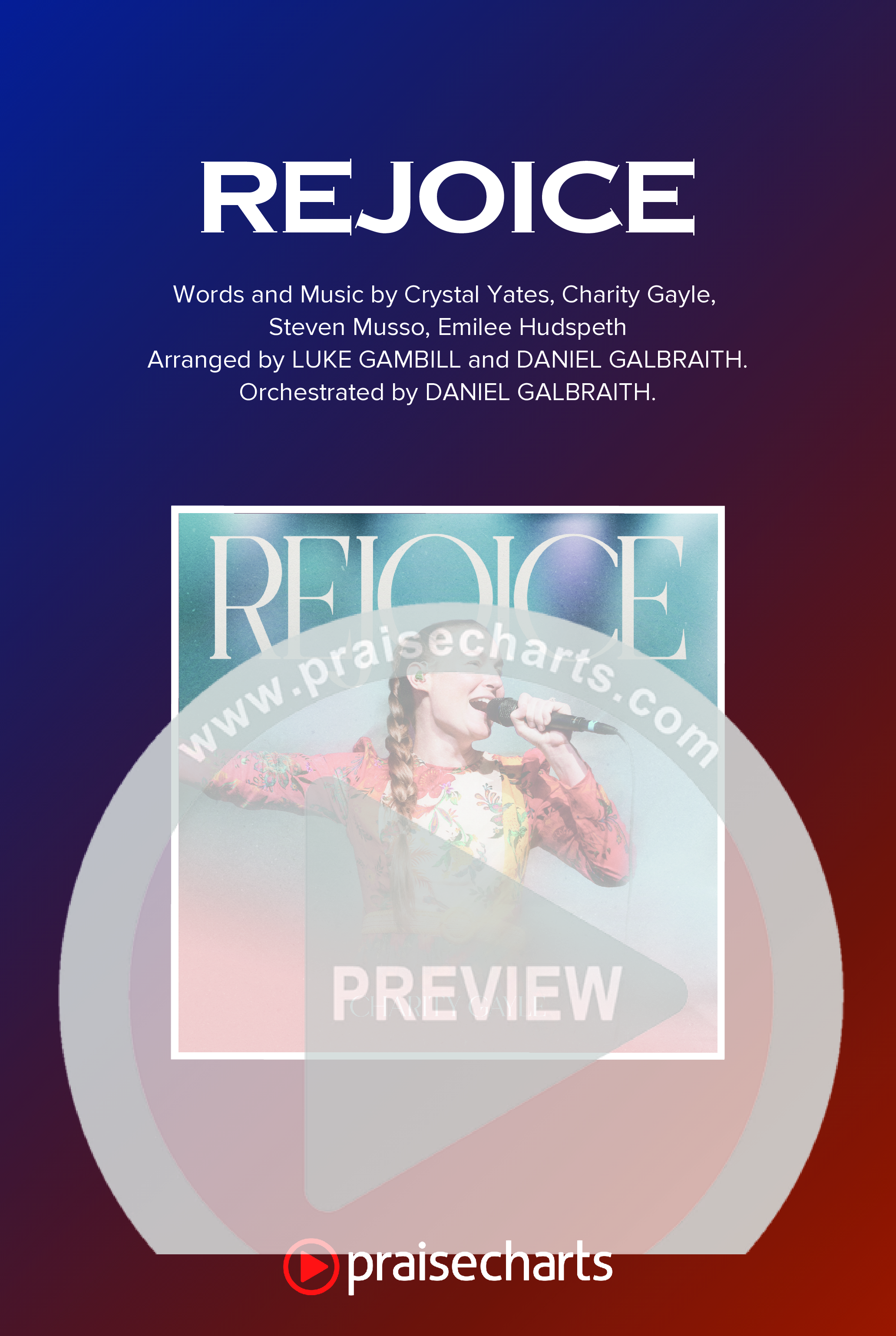 Rejoice (Choral Anthem SATB) Octavo Cover Sheet (Charity Gayle / Arr. Luke Gambill)