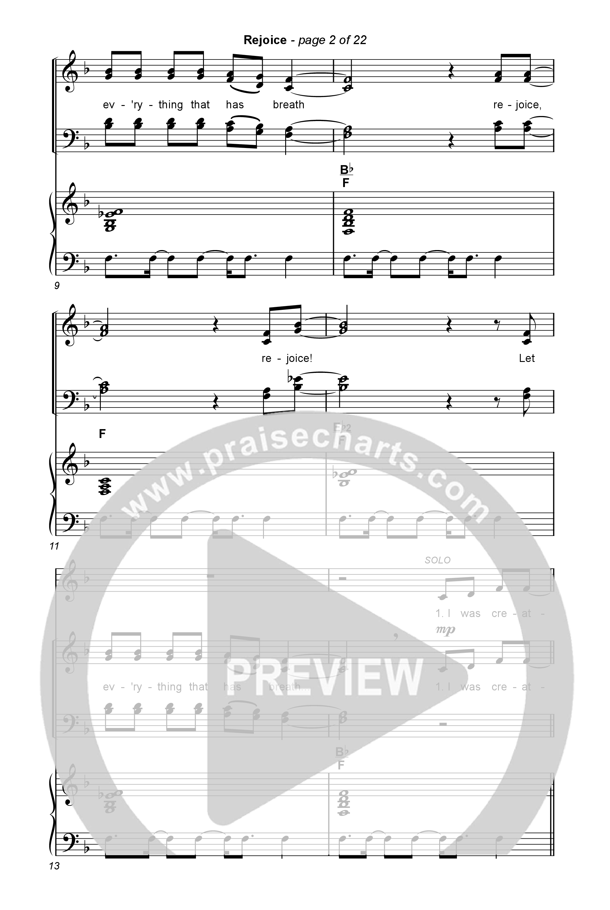 Rejoice (Choral Anthem SATB) Octavo (SATB & Pno) (Charity Gayle / Arr. Luke Gambill)