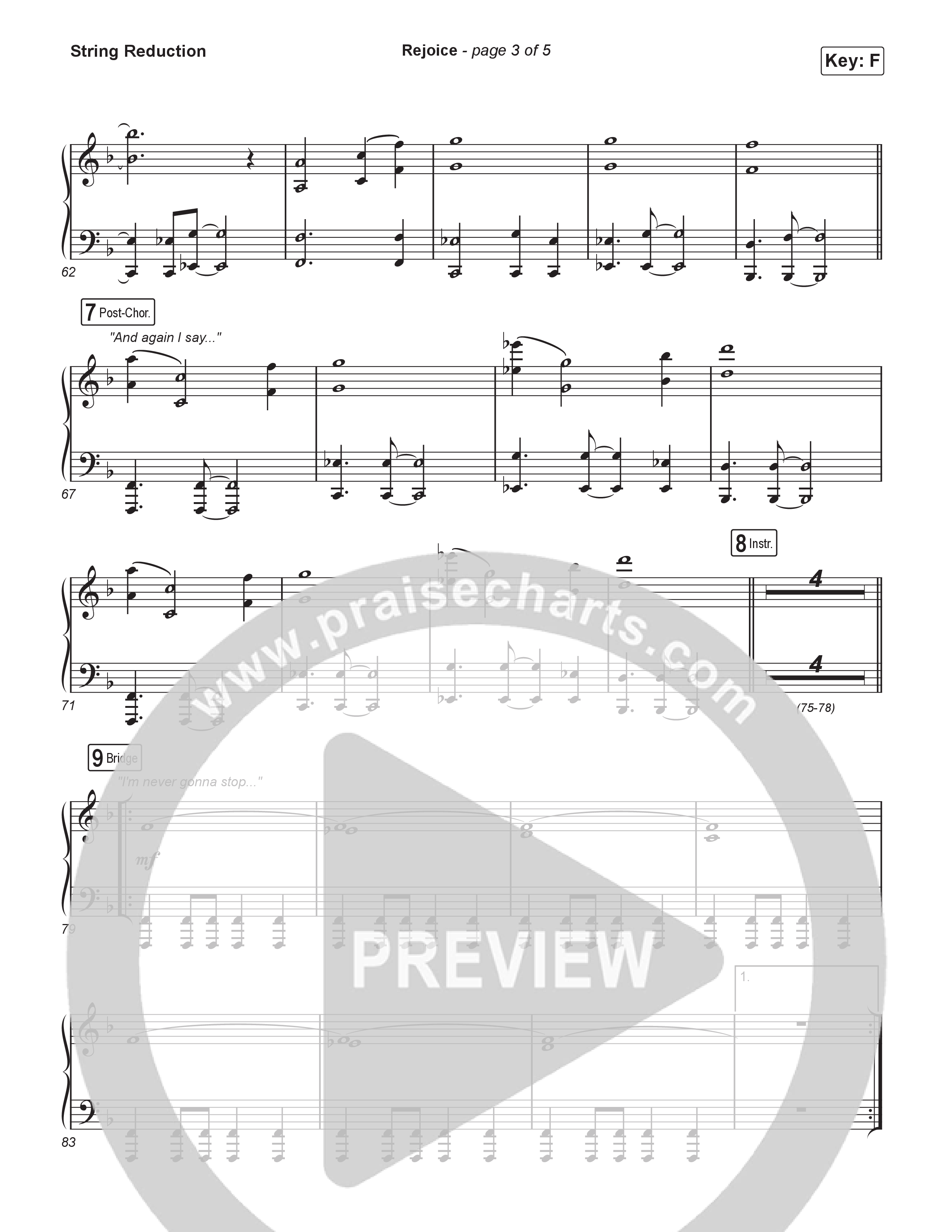 Rejoice (Choral Anthem SATB) String Reduction (Charity Gayle / Arr. Luke Gambill)