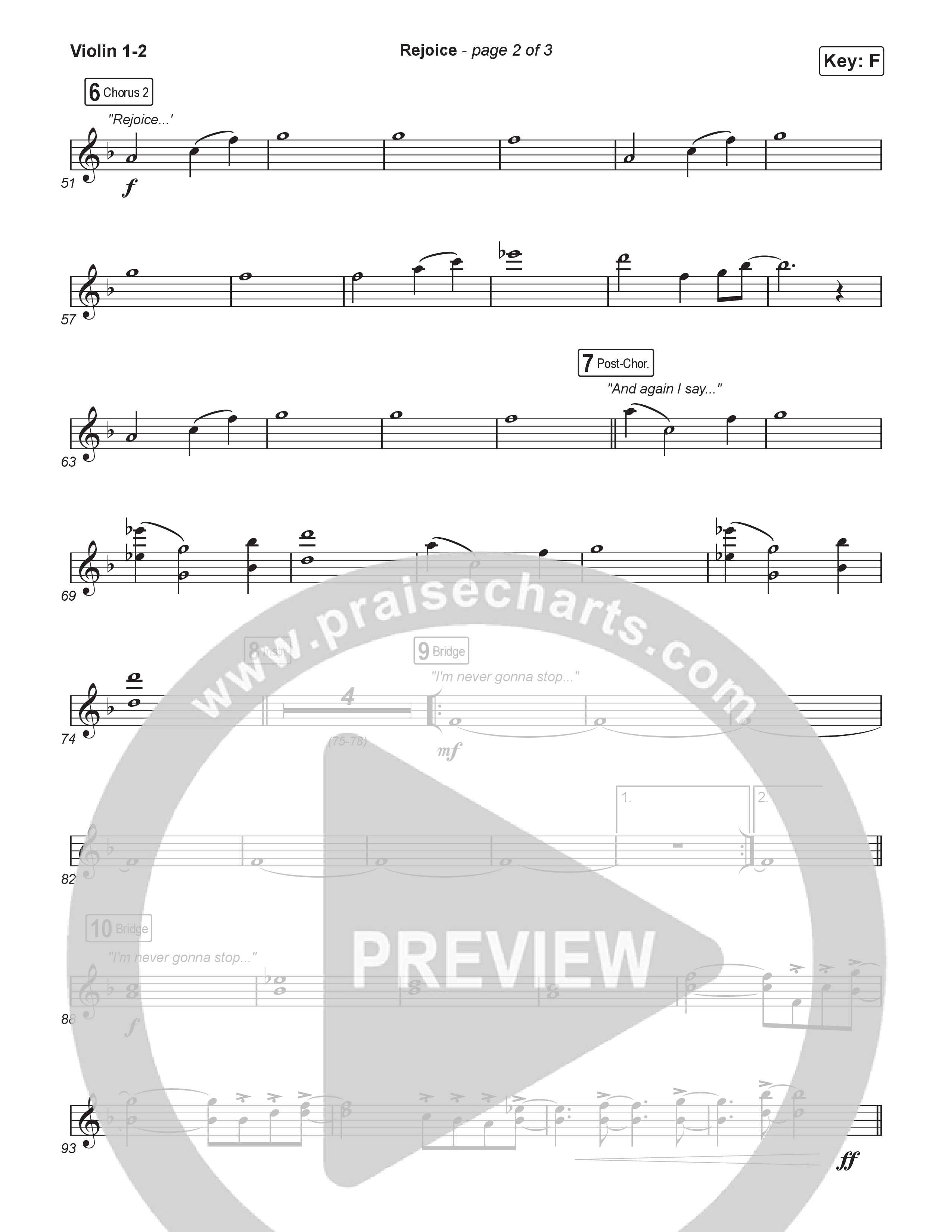 Rejoice (Choral Anthem SATB) String Pack (Charity Gayle / Arr. Luke Gambill)