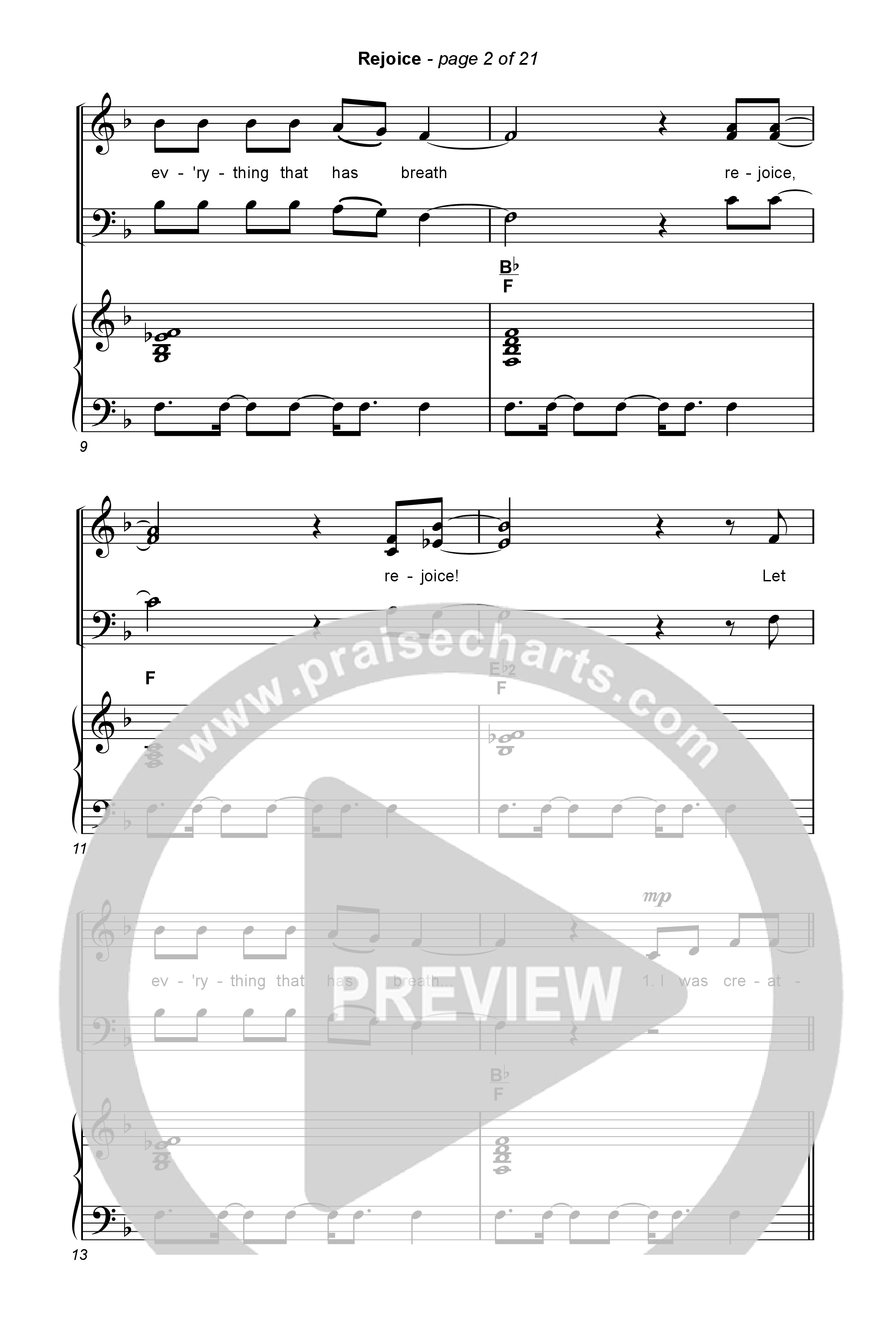 Rejoice (Worship Choir/SAB) Octavo (SAB & Pno) (Charity Gayle / Arr. Luke Gambill)