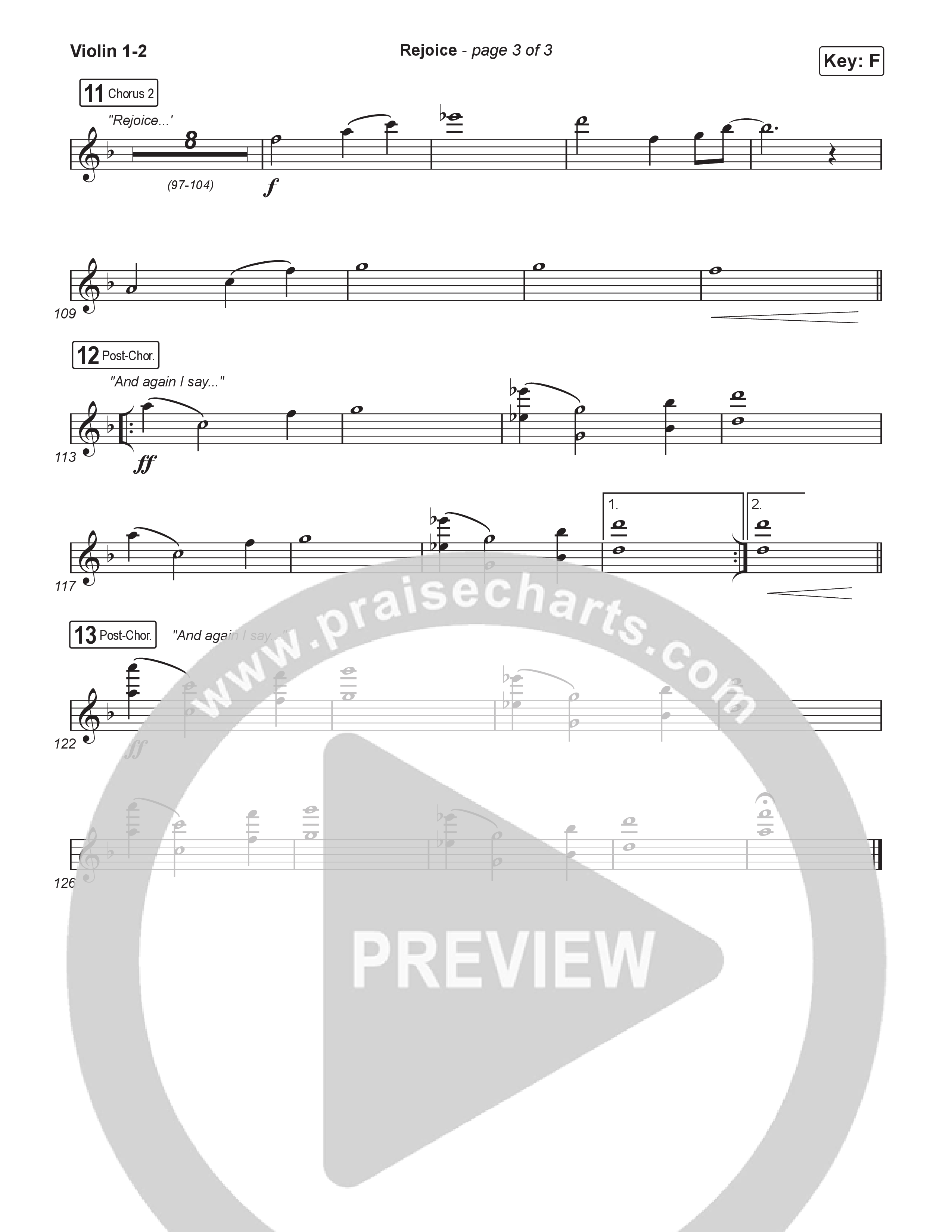 Rejoice (Worship Choir/SAB) String Pack (Charity Gayle / Arr. Luke Gambill)