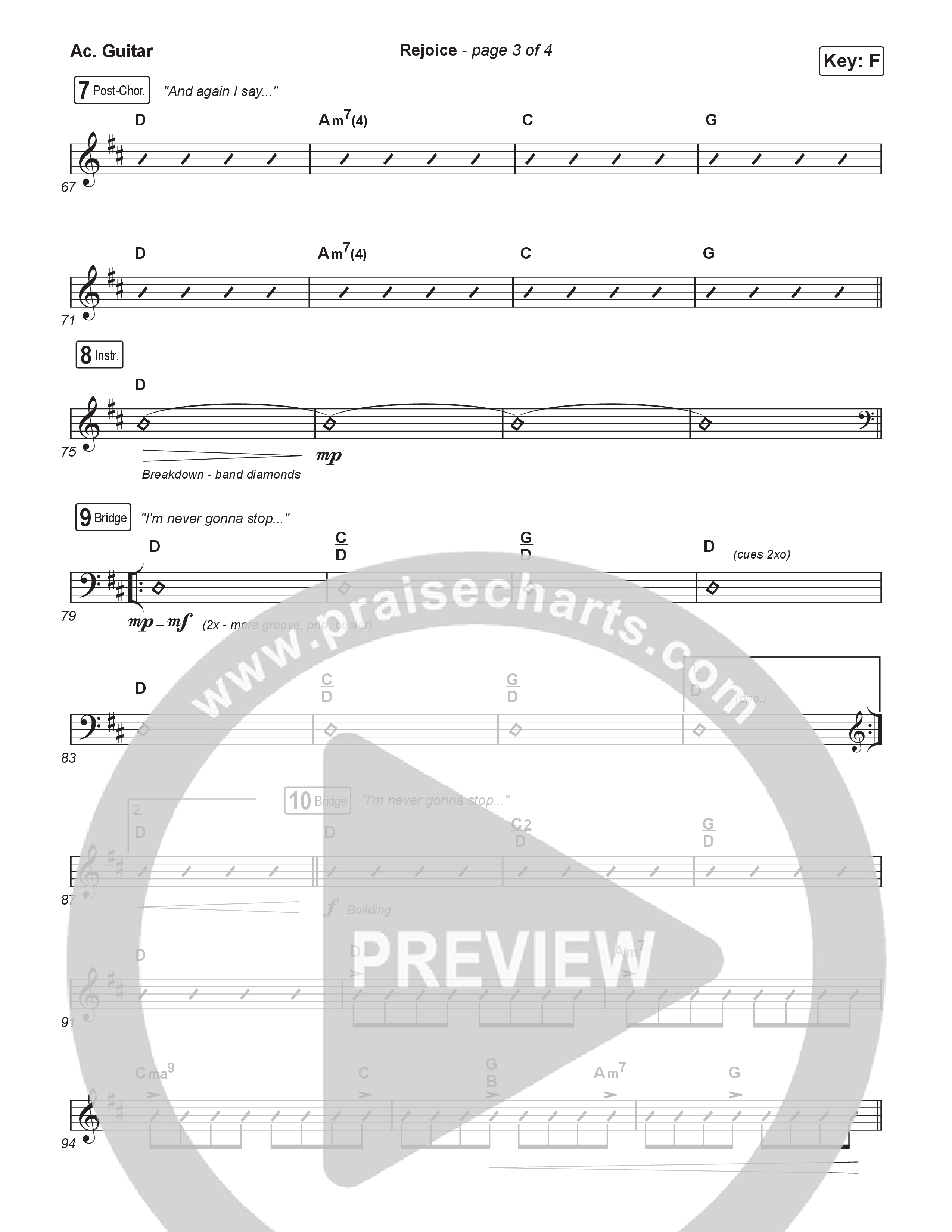 Rejoice (Sing It Now) Acoustic Guitar (Charity Gayle / Arr. Luke Gambill)