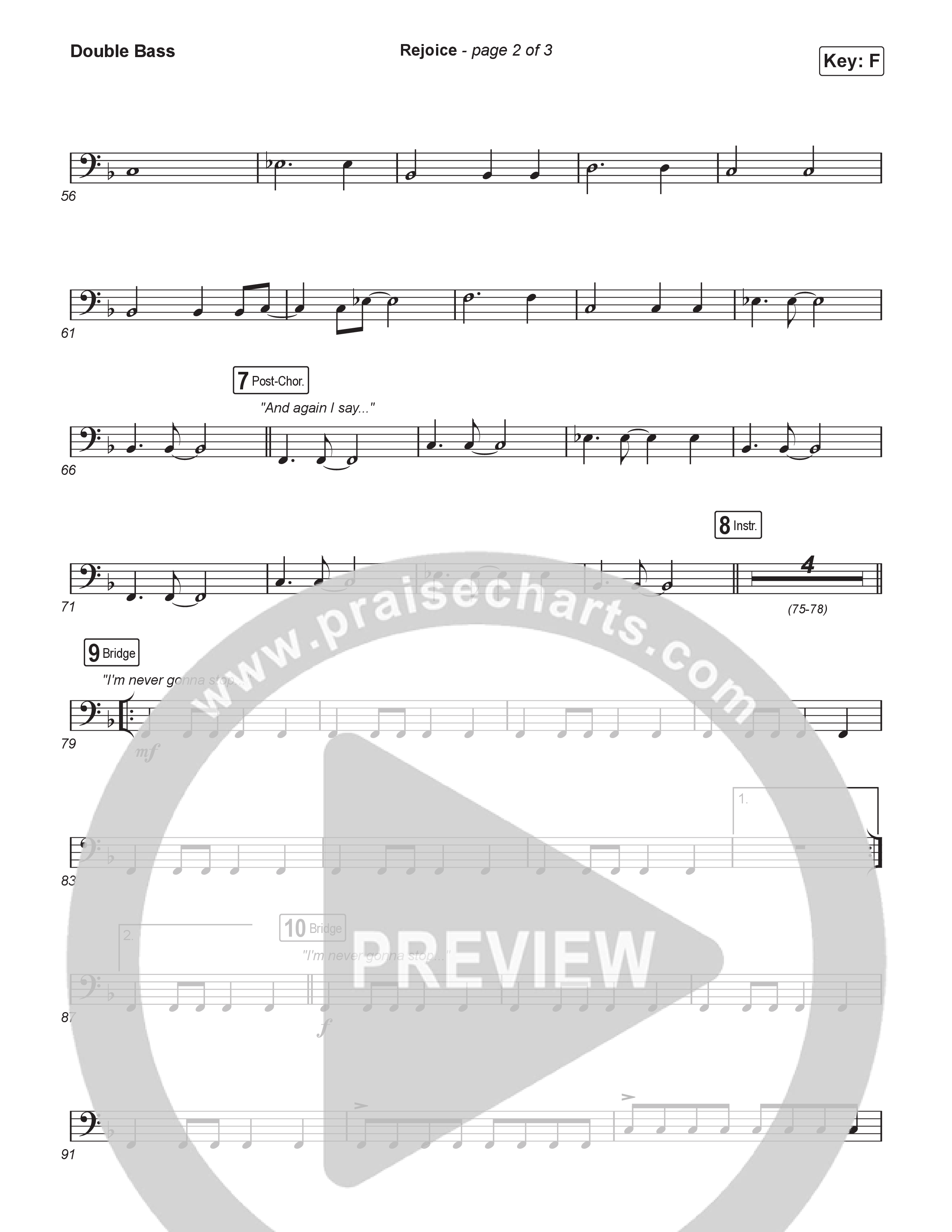 Rejoice (Sing It Now) Double Bass (Charity Gayle / Arr. Luke Gambill)