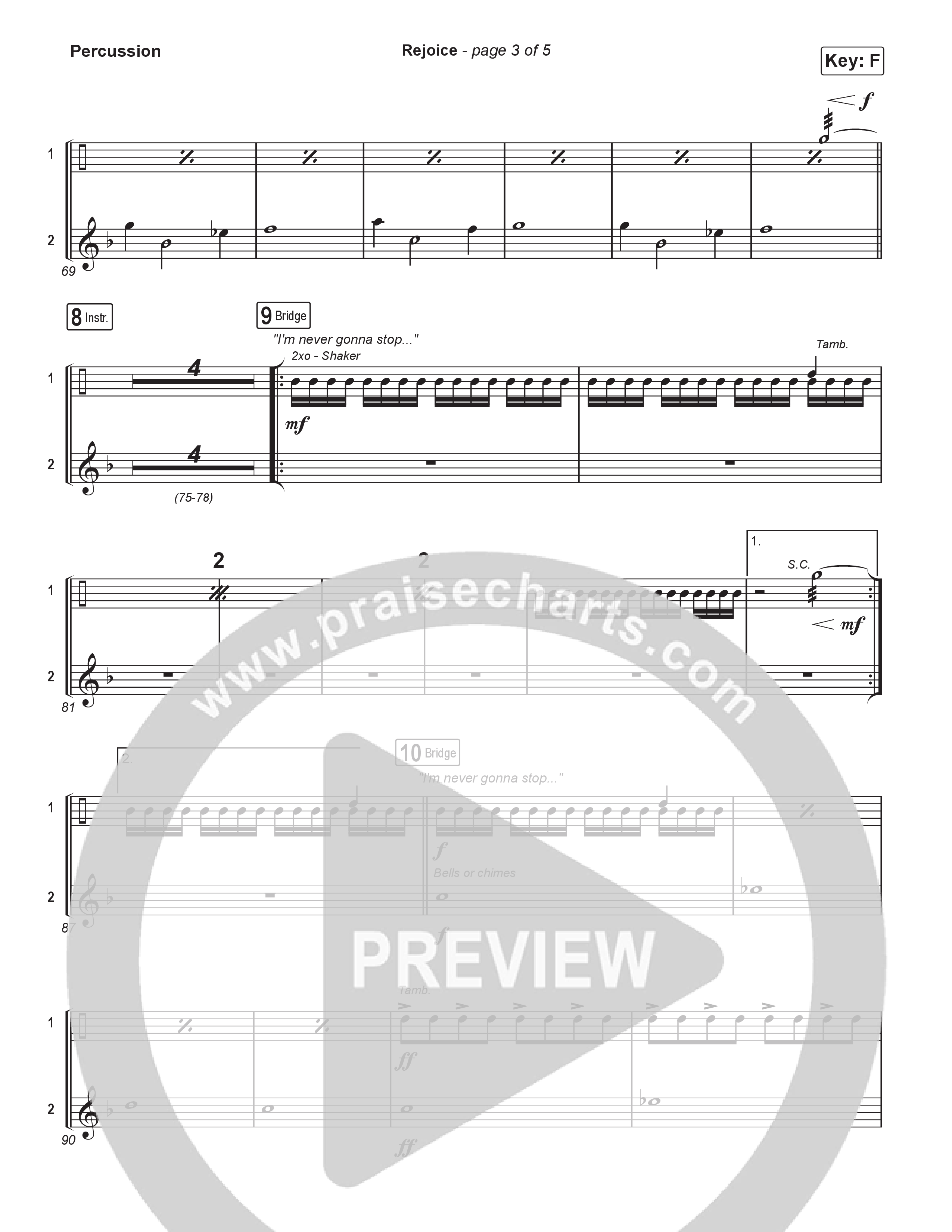 Rejoice (Sing It Now) Percussion (Charity Gayle / Arr. Luke Gambill)