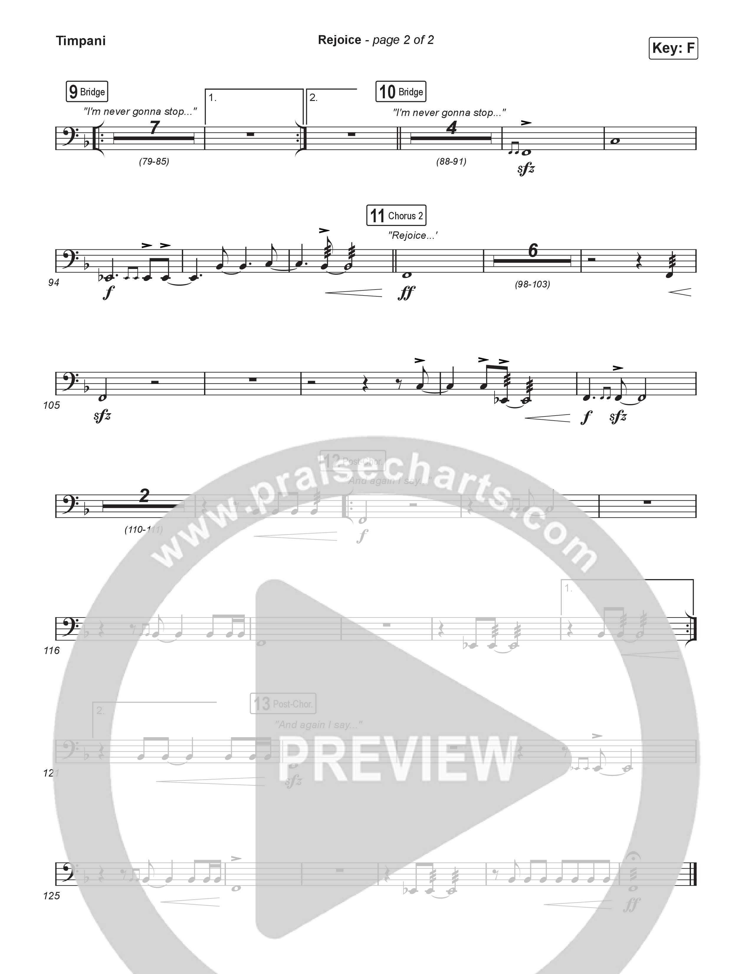 Rejoice (Sing It Now) Timpani (Charity Gayle / Arr. Luke Gambill)