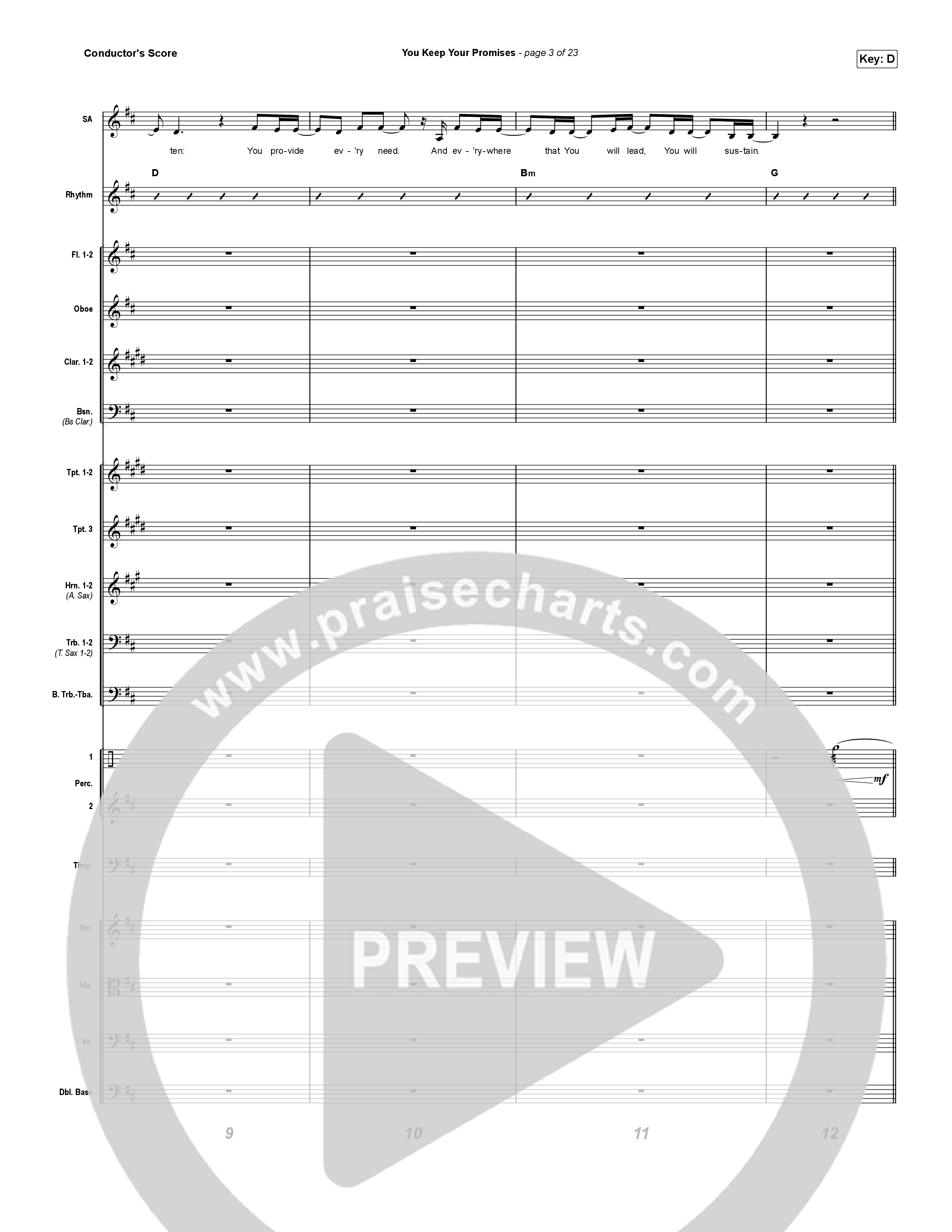 You Keep Your Promises (Choral Anthem SATB) Conductor's Score (Charity Gayle / Arr. Luke Gambill)