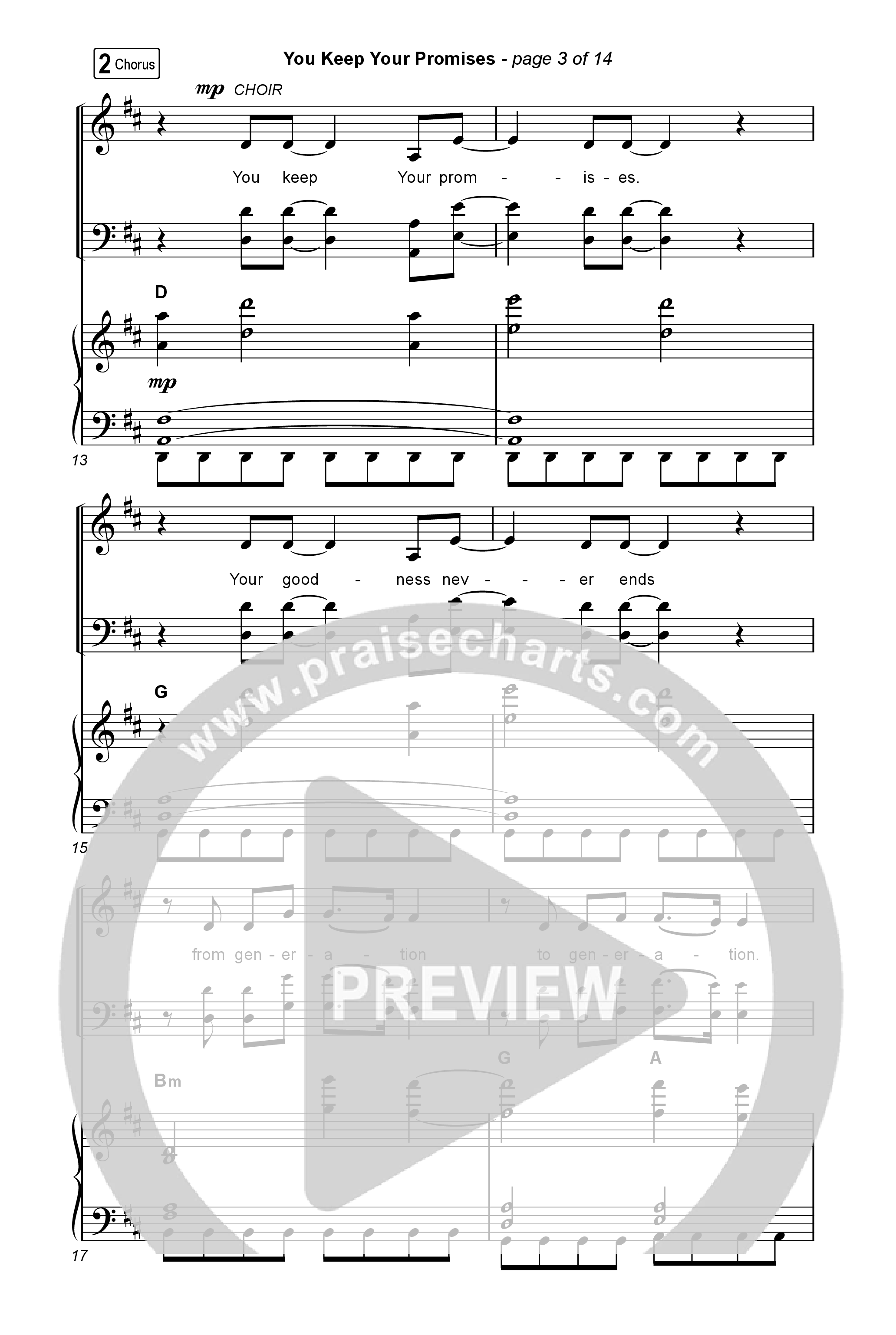 You Keep Your Promises (Choral Anthem SATB) Octavo (SATB & Pno) (Charity Gayle / Arr. Luke Gambill)