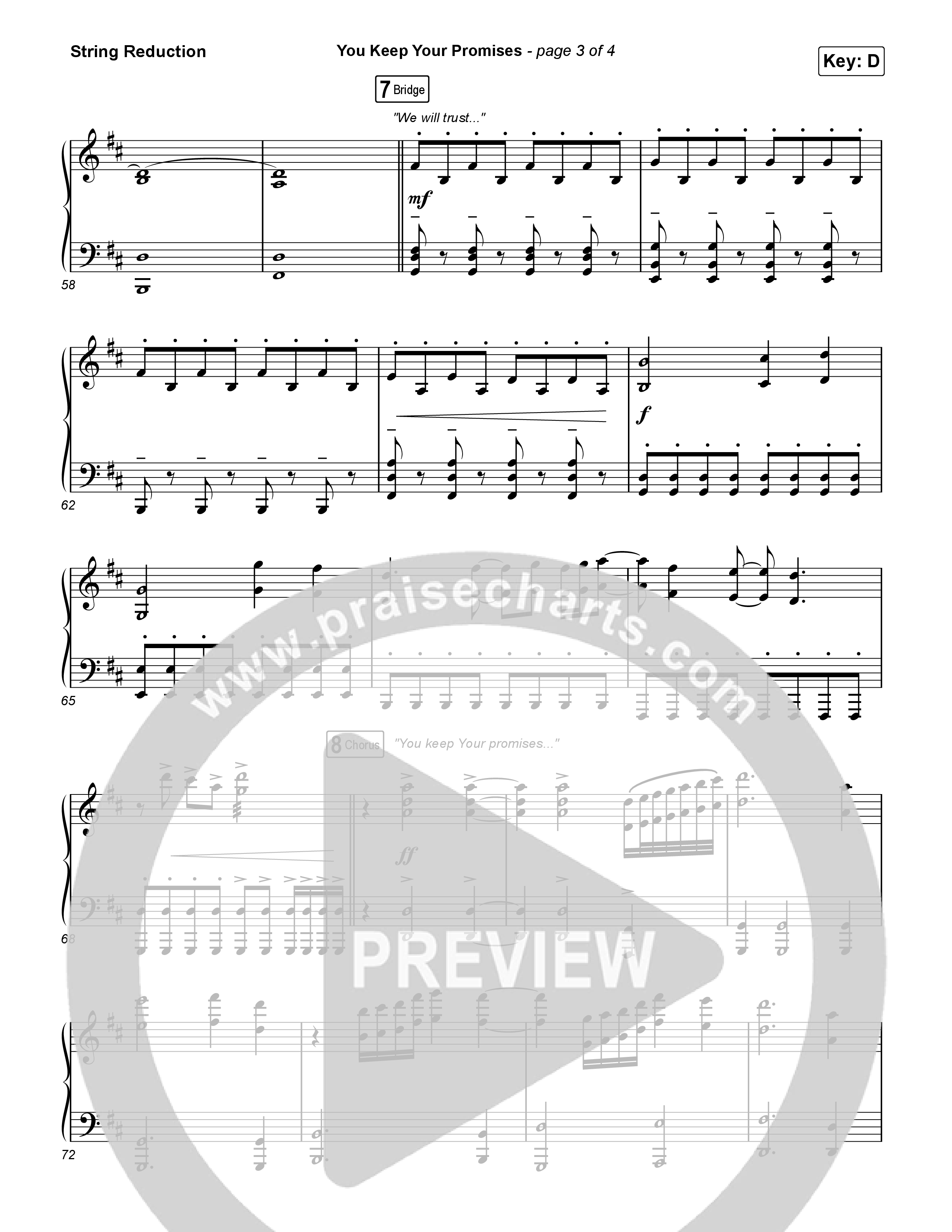 You Keep Your Promises (Choral Anthem SATB) String Reduction (Charity Gayle / Arr. Luke Gambill)