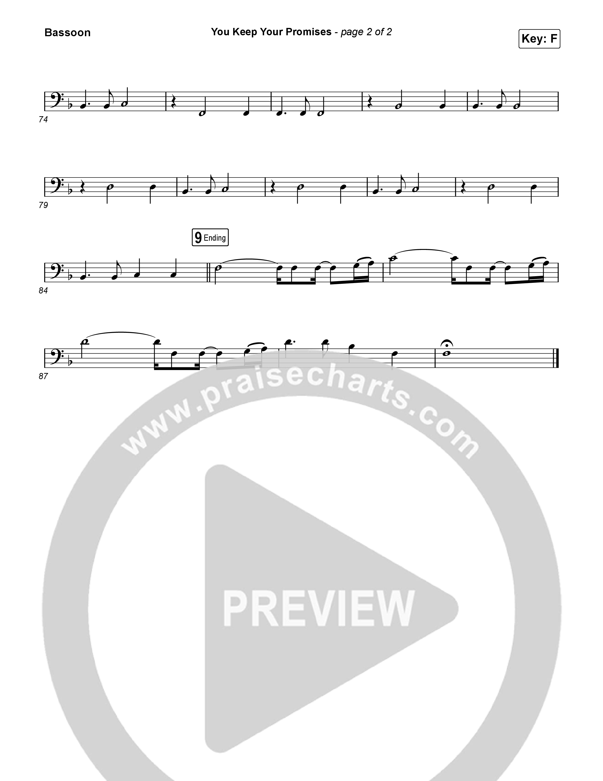 You Keep Your Promises (Sing It Now) Bassoon (Charity Gayle / Arr. Luke Gambill)