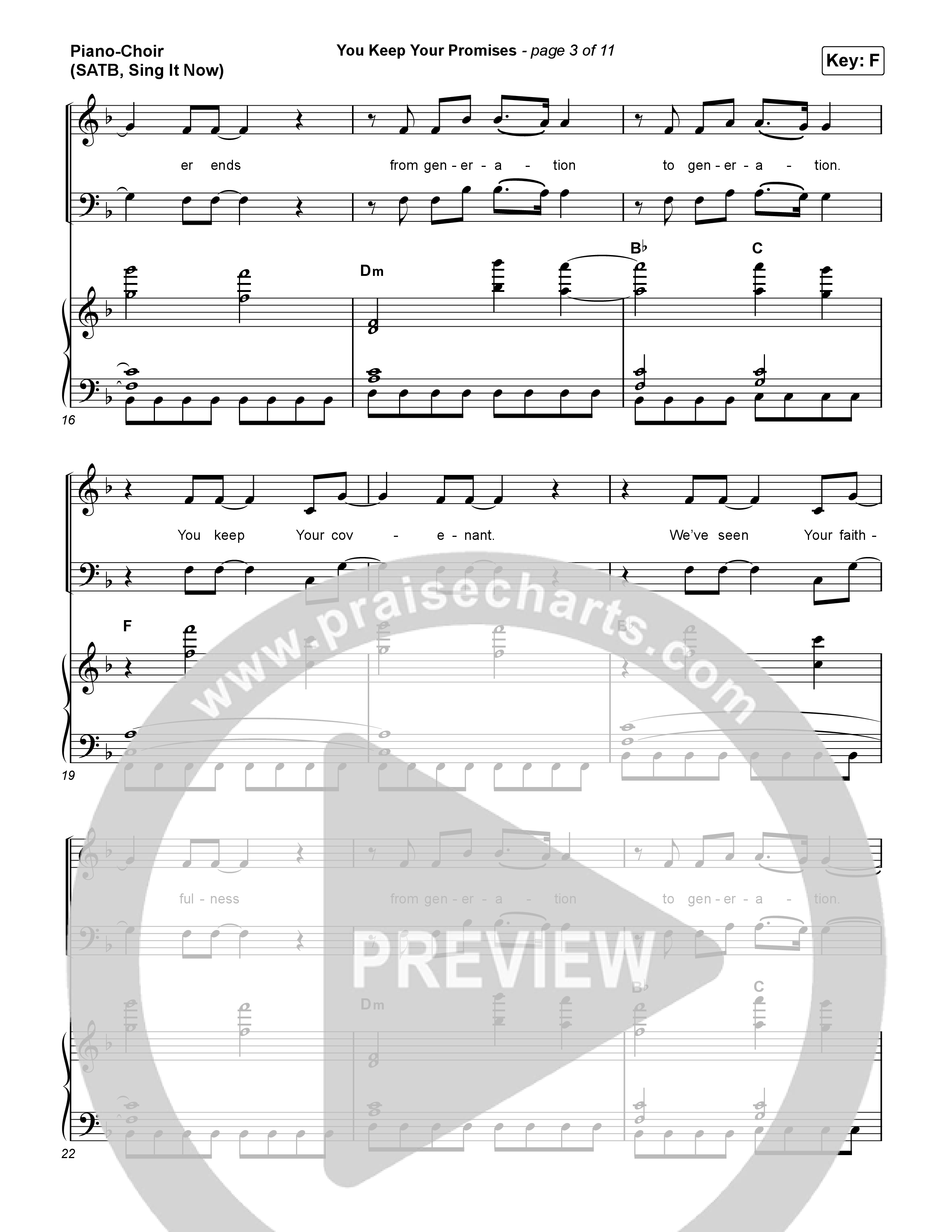 You Keep Your Promises (Sing It Now) Piano/Choir (SATB) (Charity Gayle / Arr. Luke Gambill)