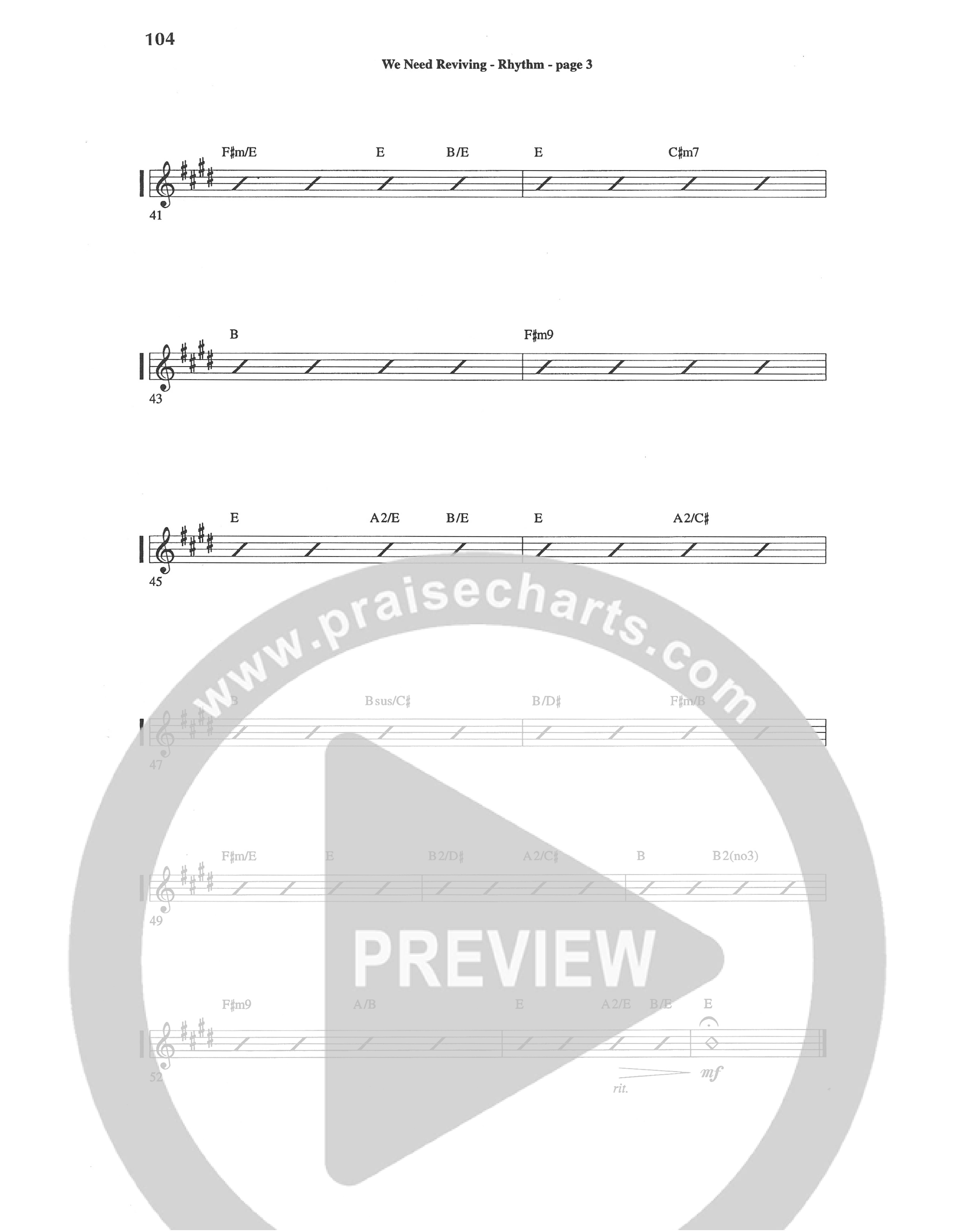 We Need Reviving Rhythm Chart (Geoff Bullock)