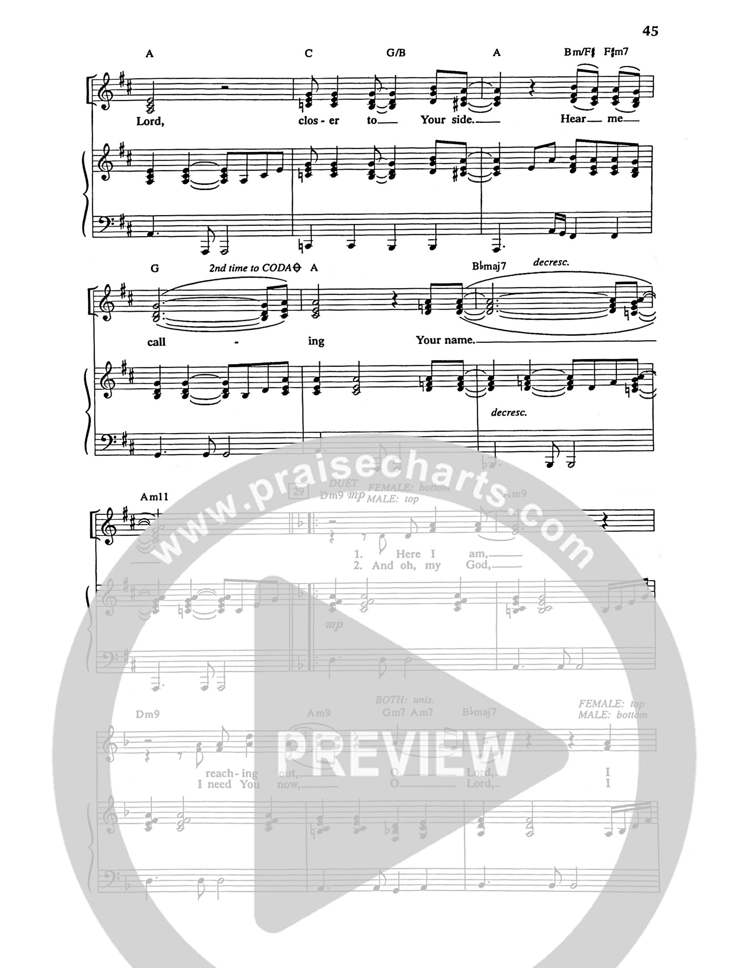 Here I Am Piano/Vocal (Geoff Bullock)