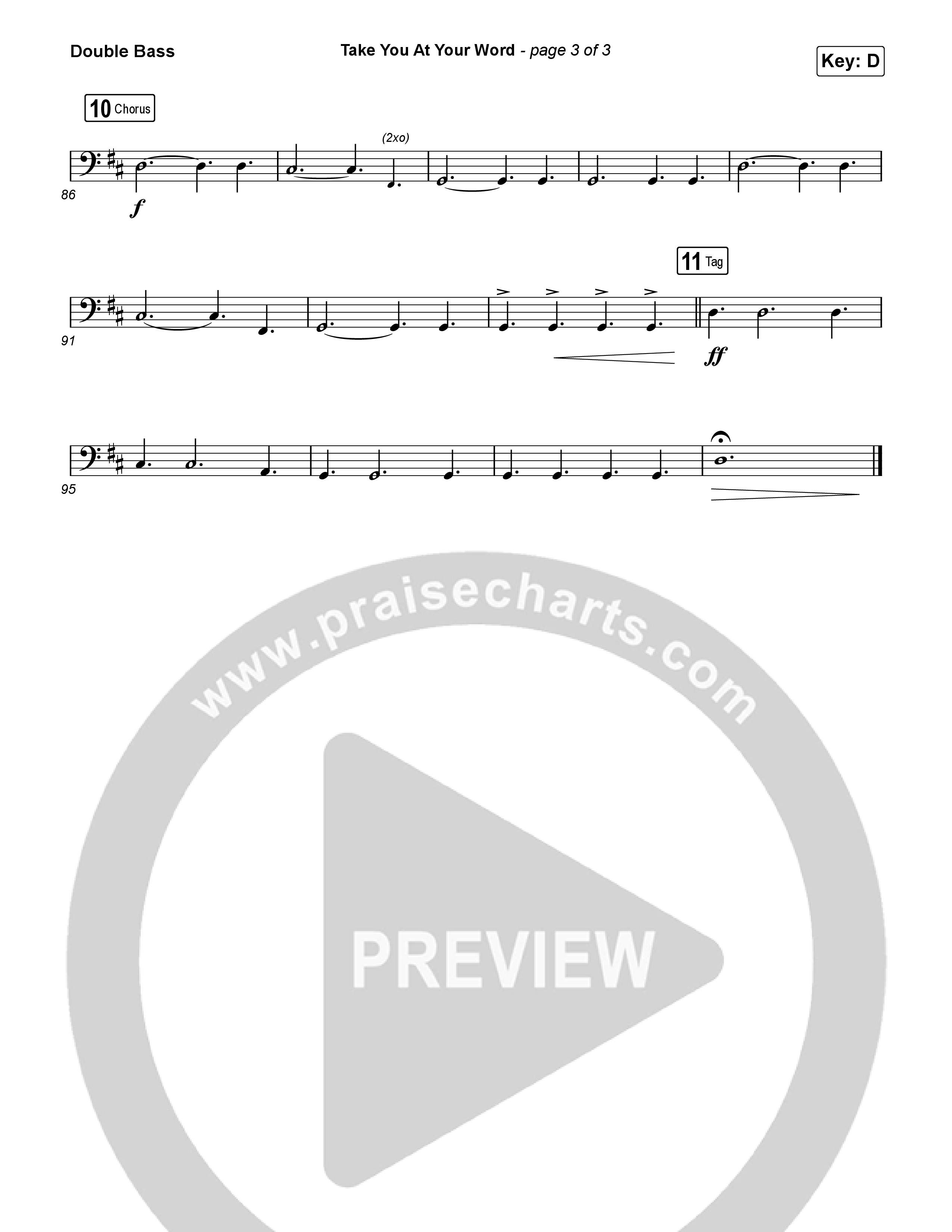 Take You At Your Word (Radio) String Bass (Cody Carnes)