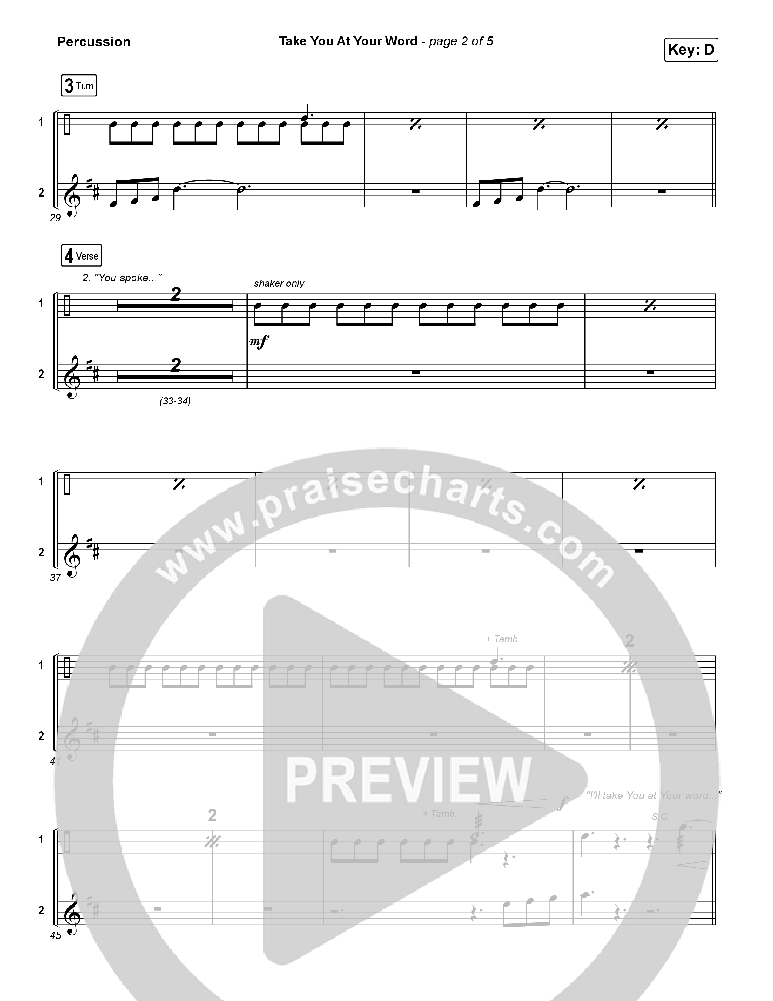 Take You At Your Word (Radio) Percussion (Cody Carnes)