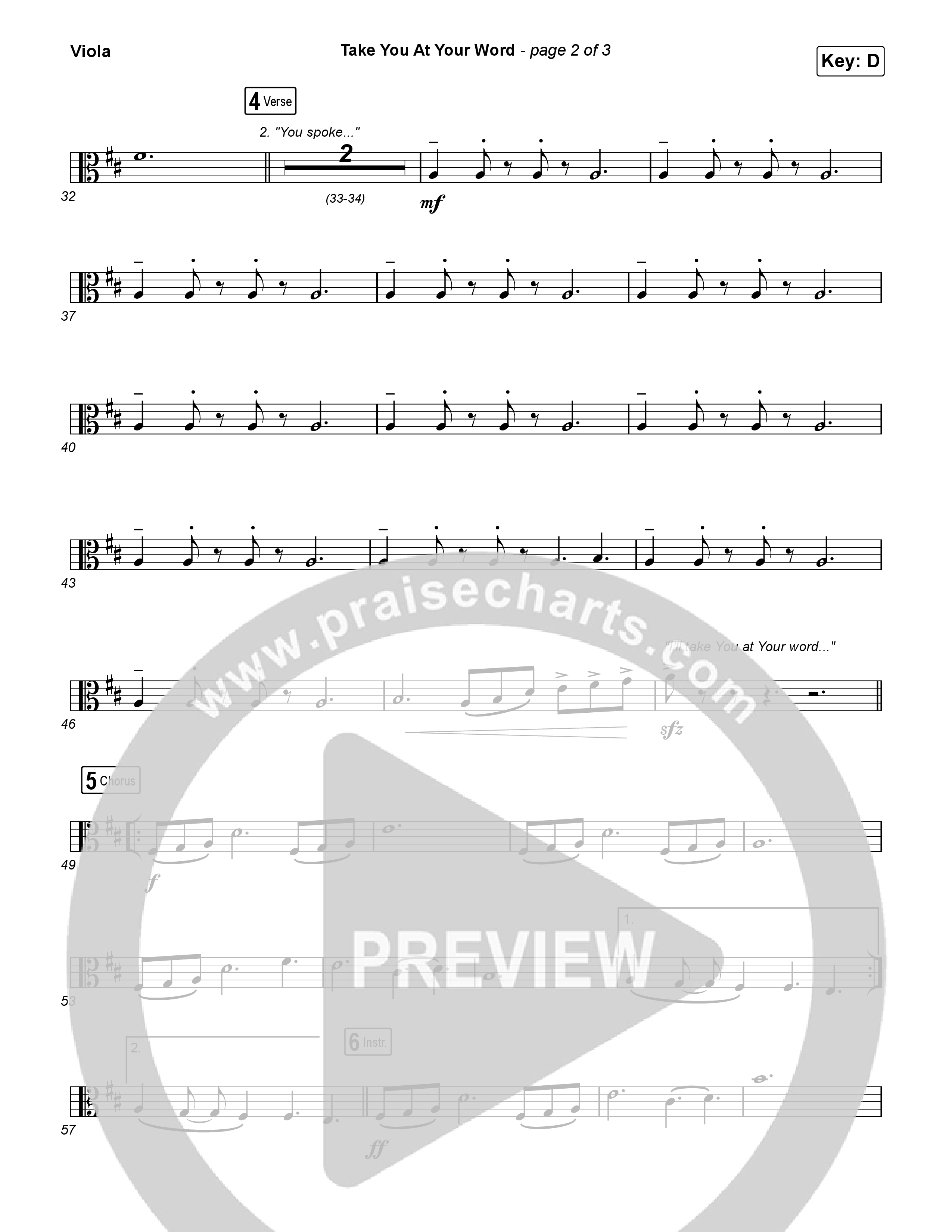 Take You At Your Word (Radio) Viola (Cody Carnes)