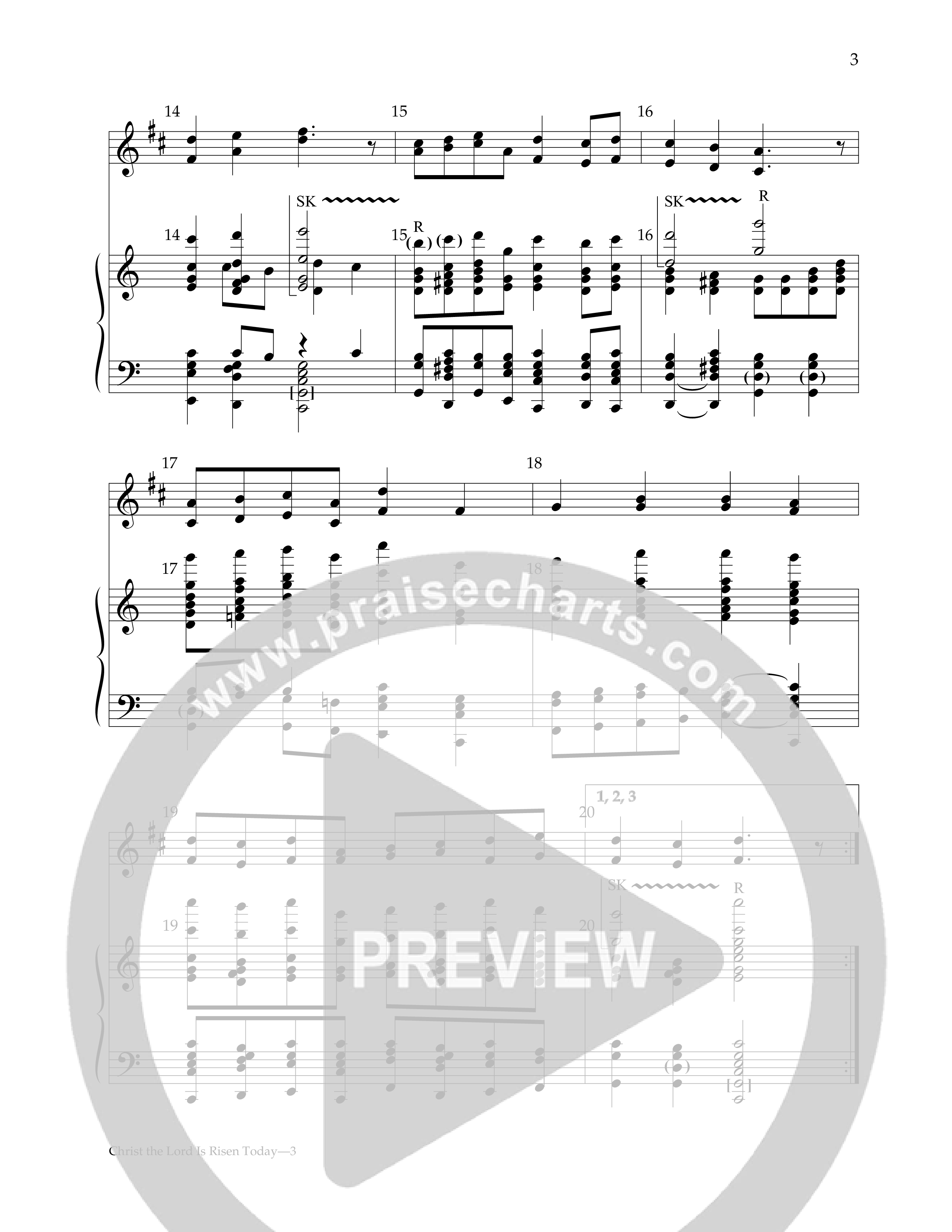 Processional On Christ The Lord Is Risen Today (Handbells) Handbells (Lifeway Worship / Arr. Dan R. Edwards)
