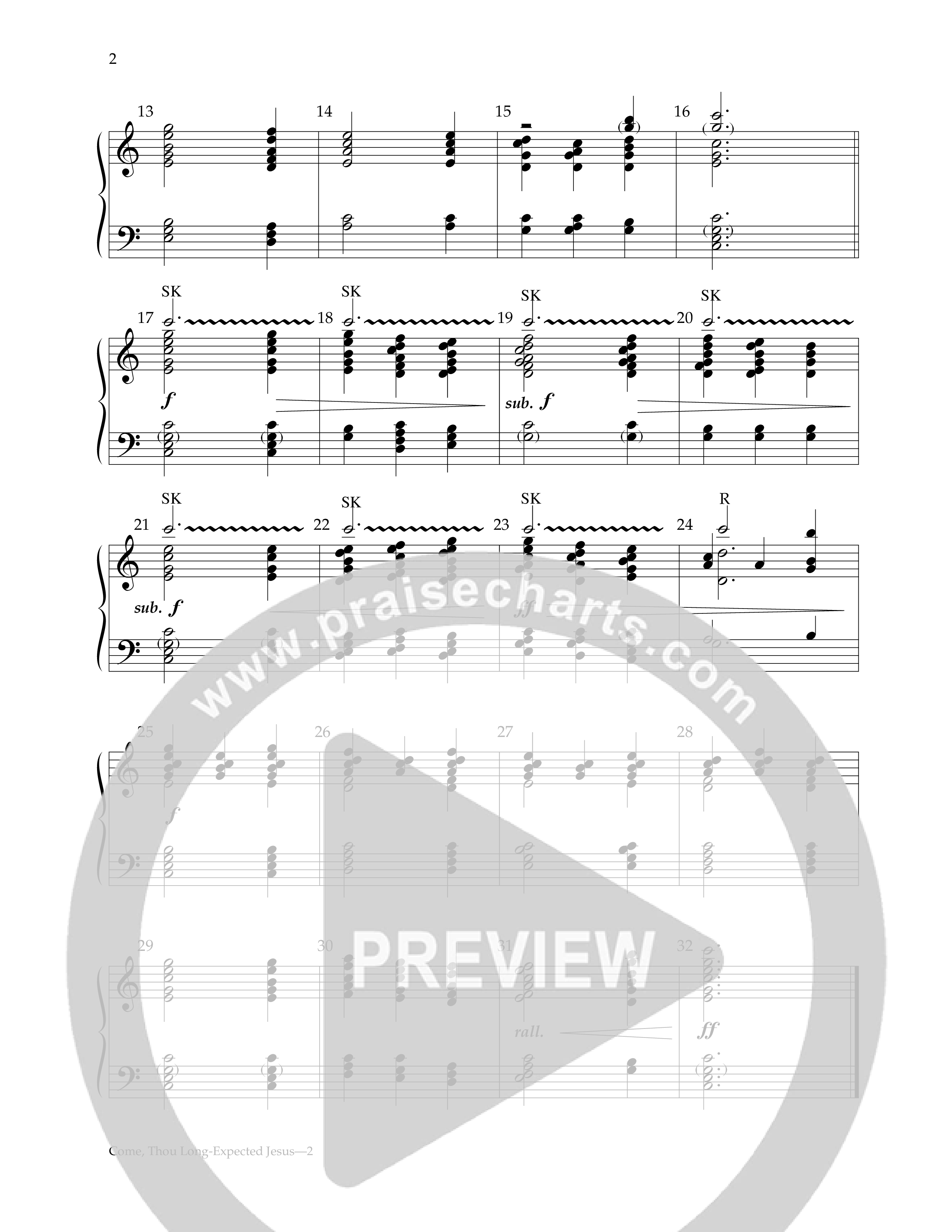 Come Thou  Long Expected Jesus (Handbells) Handbells (Lifeway Worship / Arr. Larry Sue)