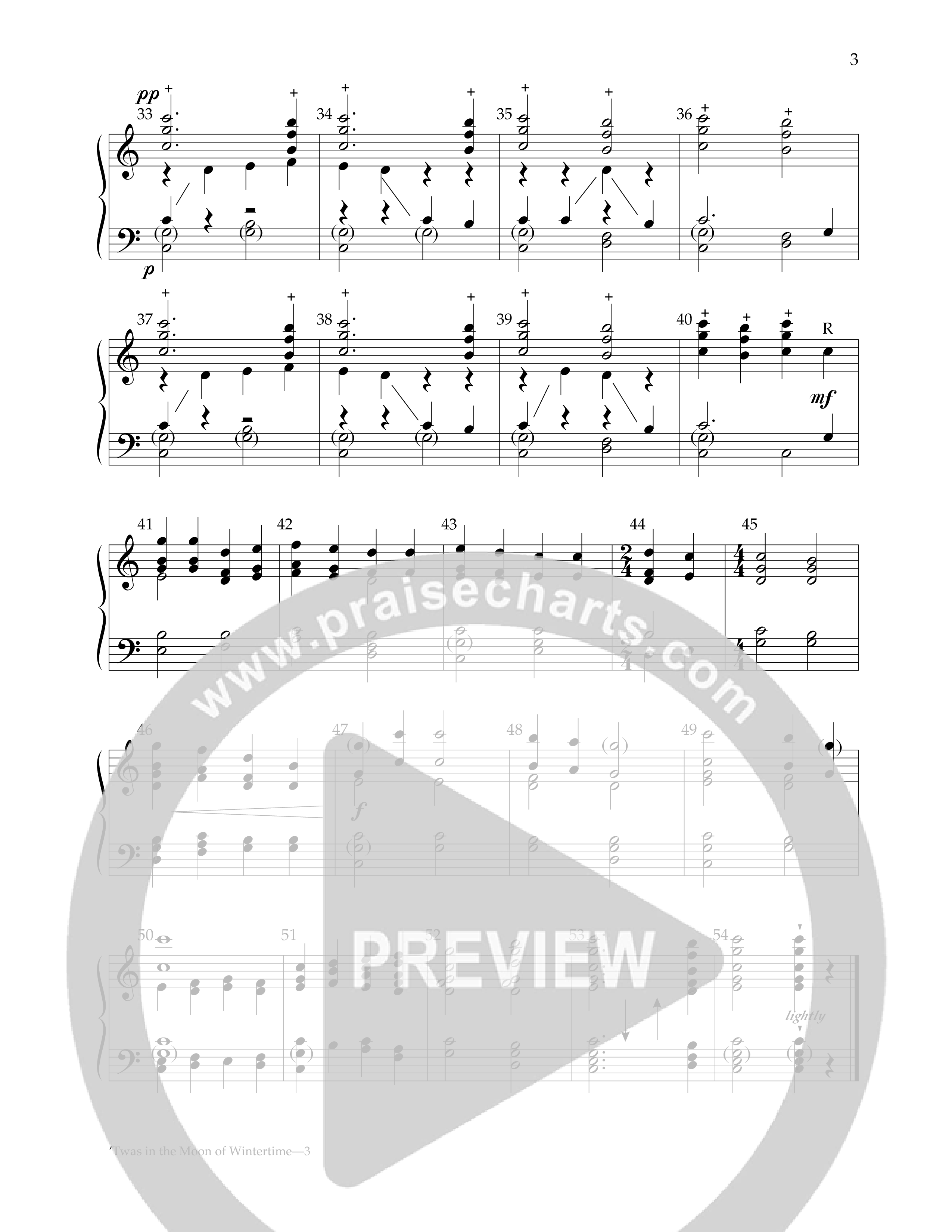 Twas In The Moon Of Wintertime (Handbells) Handbells (Lifeway Worship / Arr. Dan R. Edwards)