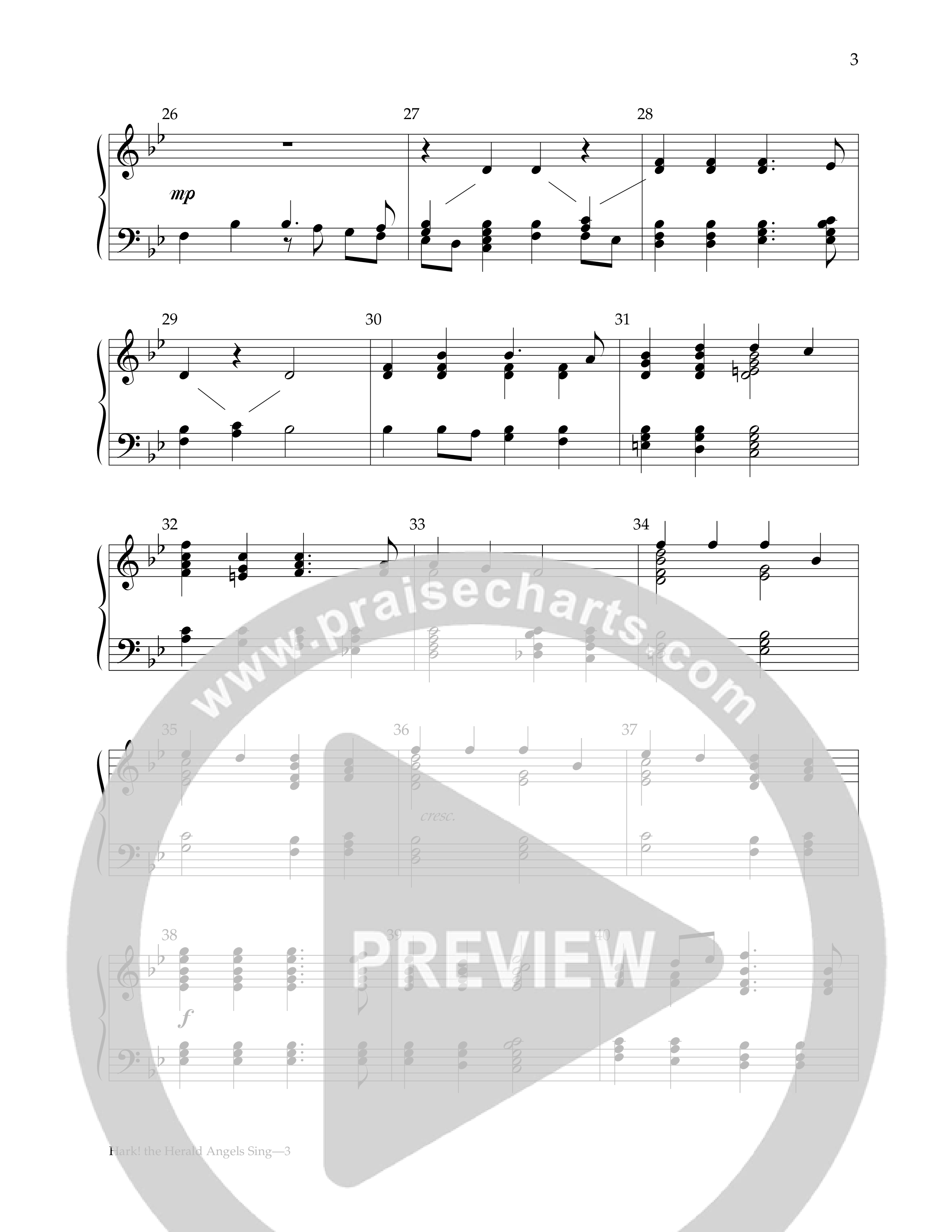 Hark The Herald Angels Sing (Handbells) Handbells (Lifeway Worship / Arr. Glenn Eernisse)