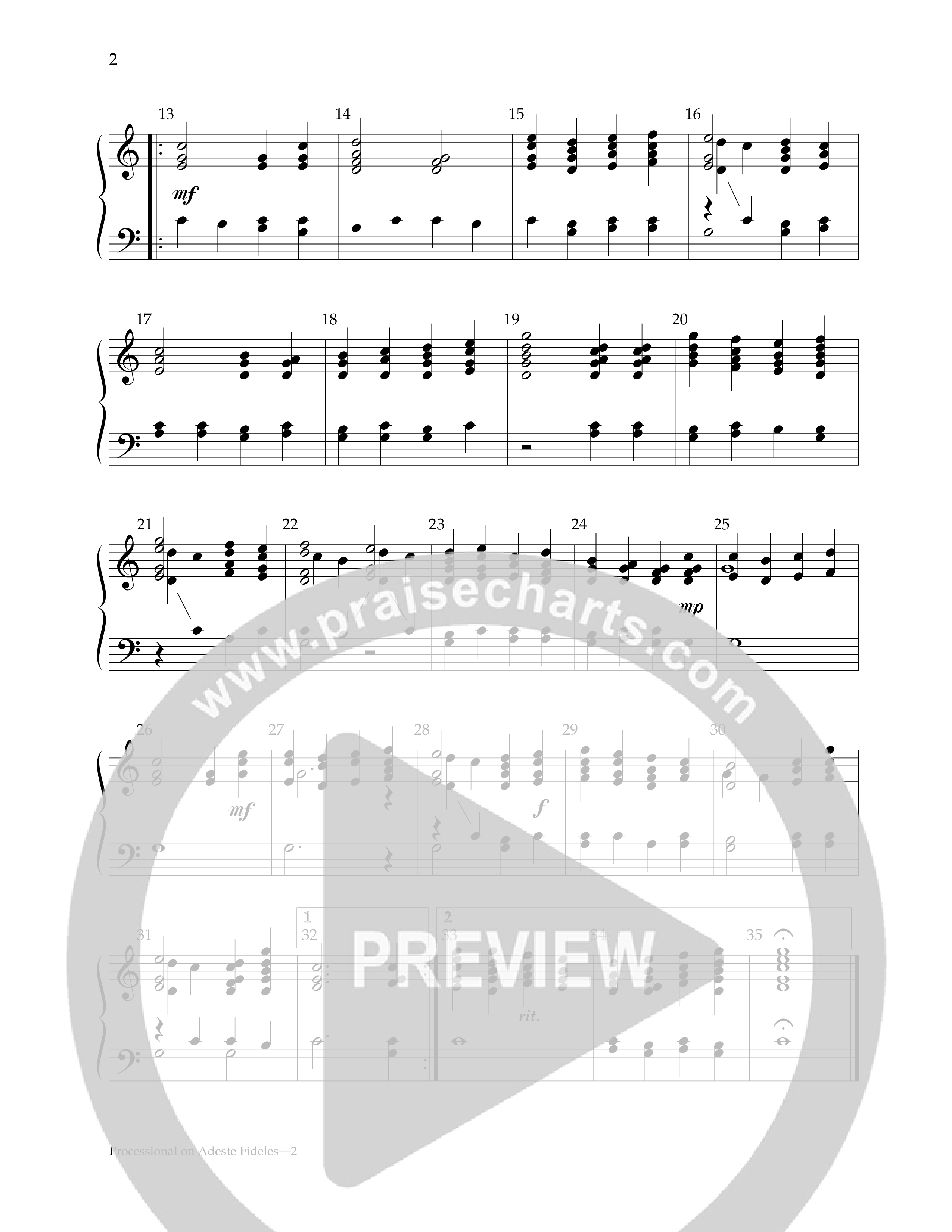 Processional On Adeste Fideles (Handbells) Handbells (Lifeway Worship / Arr. Dan R. Edwards)