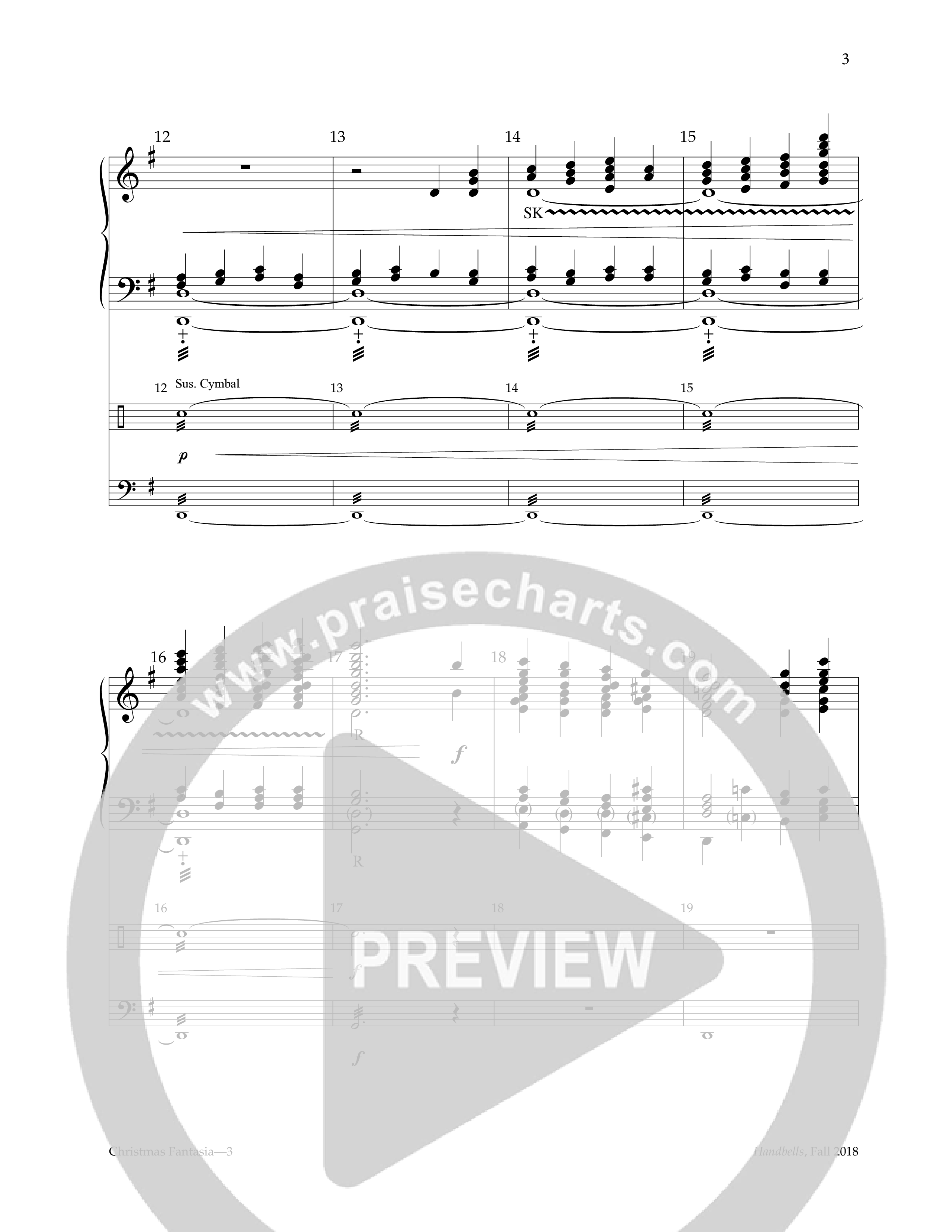 Christmas Fantasia (Handbells) Handbells (Lifeway Worship / Arr. Brian Childers)