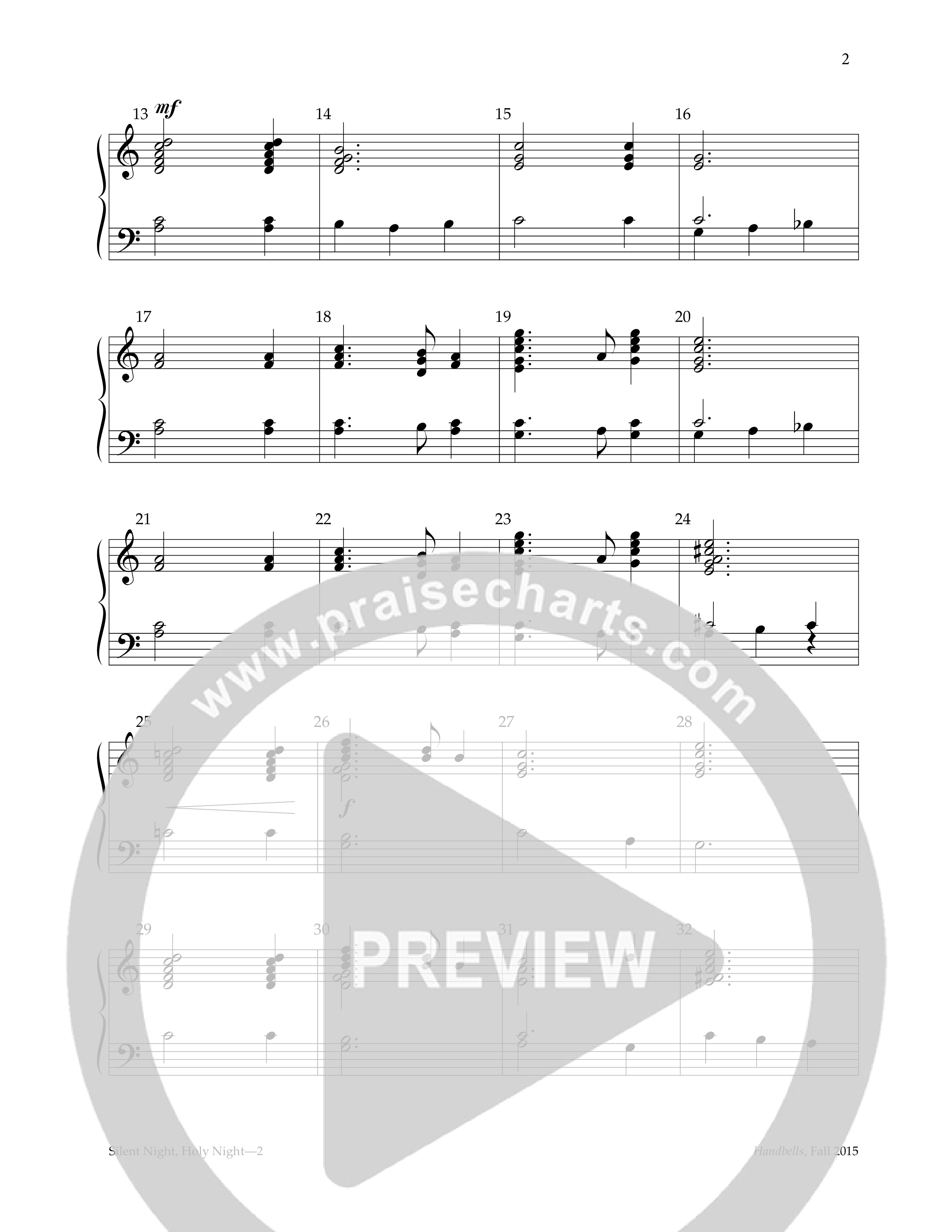 Silent Night Holy Night (Handbells) Handbells (Lifeway Worship / Arr. B. L. Lutes)